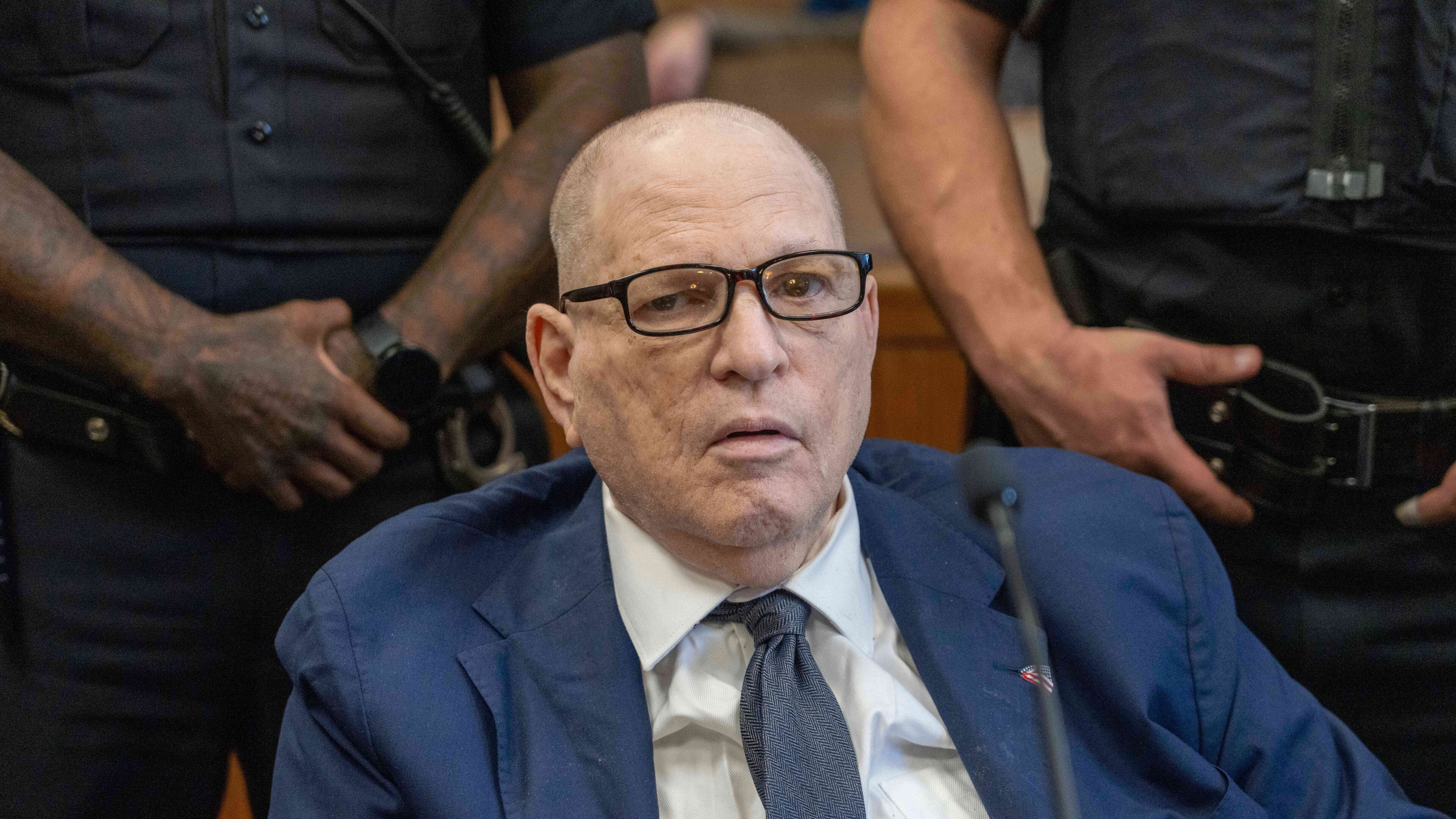 FILE - Harvey Weinstein appears in court in New York, Thursday, Jan. 8, 2026. (Steven Hirsch/New York Post via AP, Pool, File)