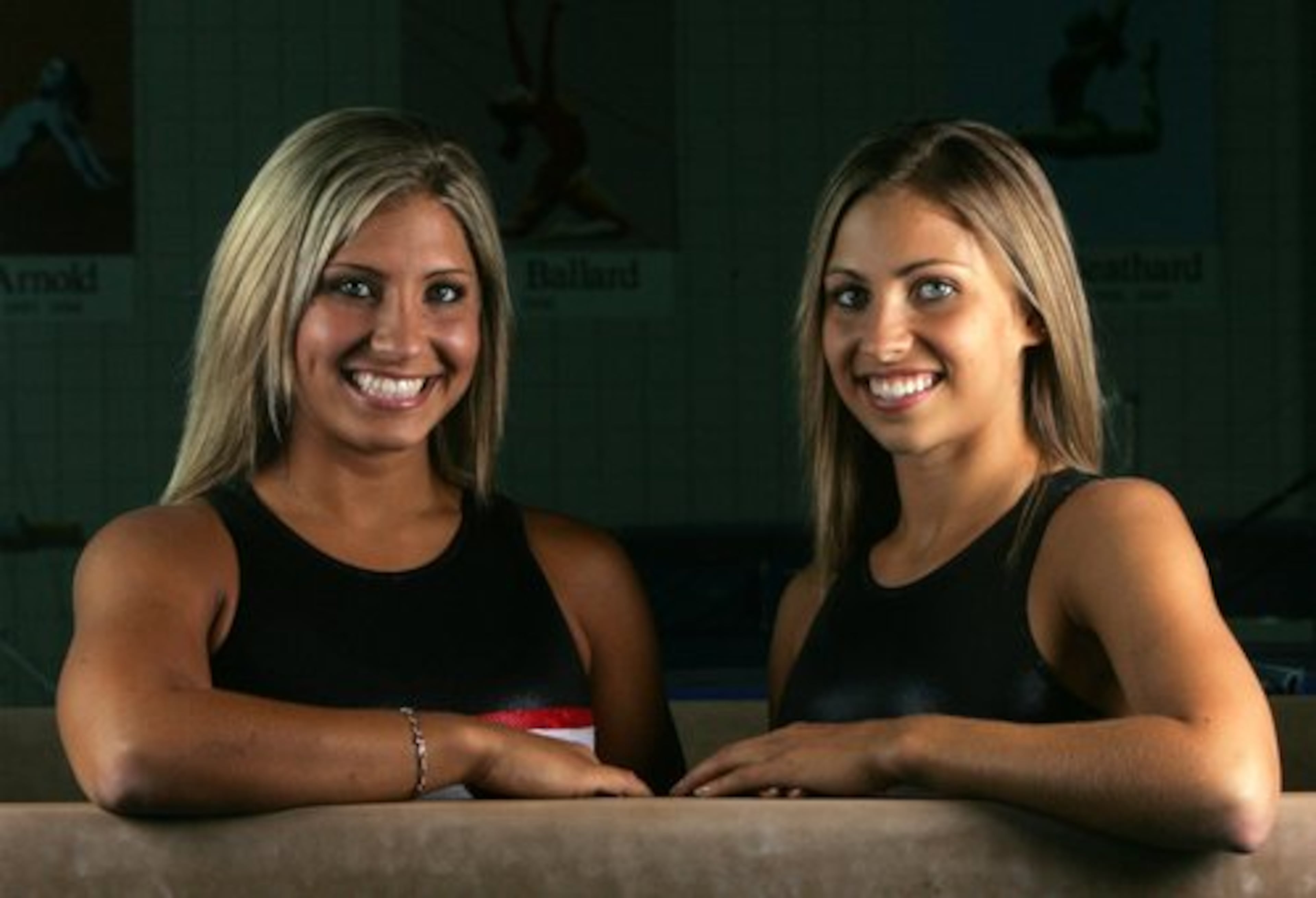 Kupets said she was humbled to receive the award out of all the women athletes competing in various sports at NCAA schools. "That's a lot of girls, a lot of hard work and a lot of sacrifices by each and every one," she said. Courtney performed with her sister Ashley (left) in 2005.