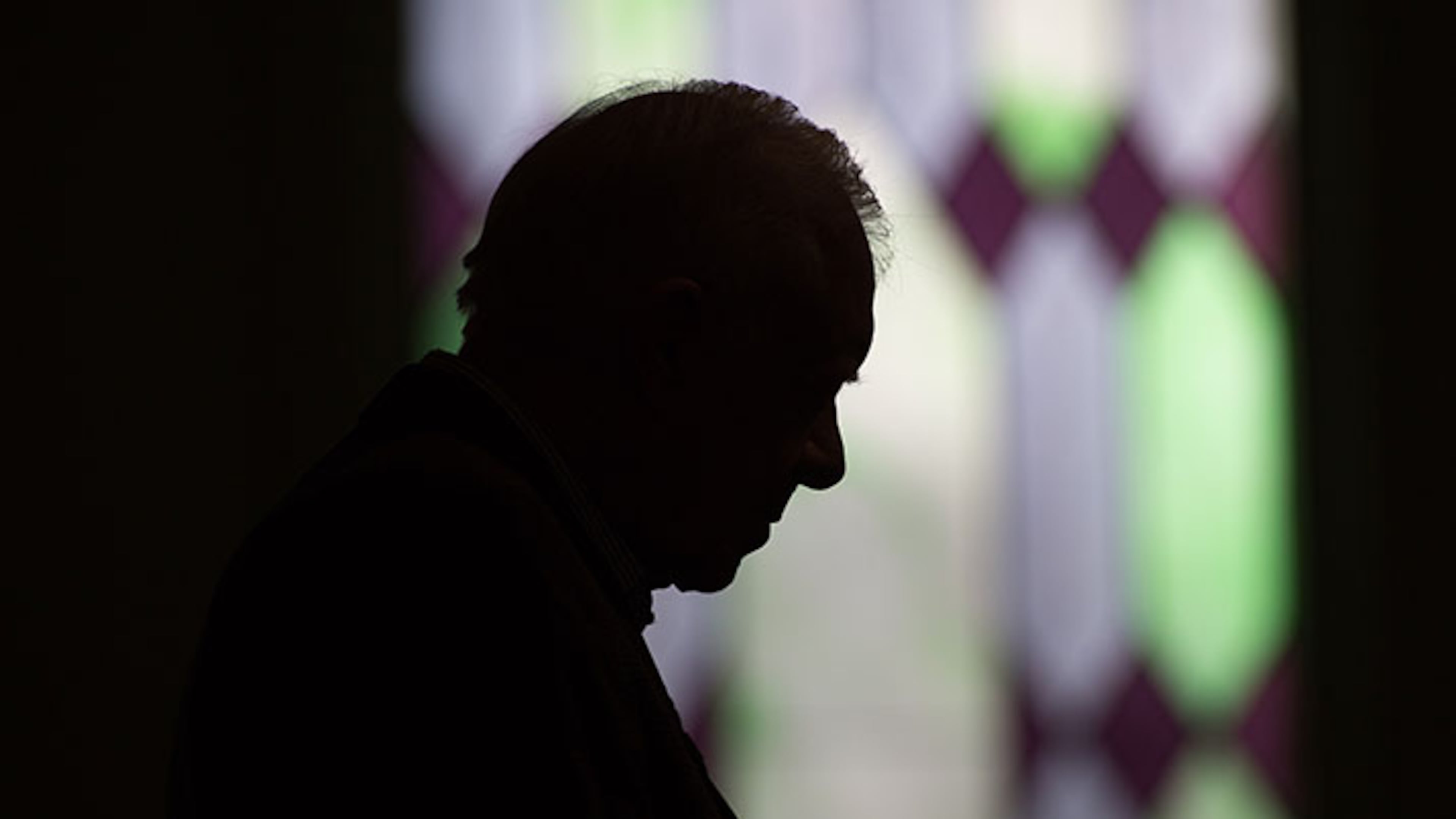Former President Jimmy Carter prays during Sunday School class at Maranatha Baptist Church in his hometown, Sunday, Dec. 13, 2015, in Plains, Ga. A recent MRI showing no cancer on Jimmy Carter's brain is "very positive" news for the former president but will not end his medical treatment, doctors said. Carter, 91, announced on Dec. 6 that doctors found no evidence of the four lesions discovered on his brain this summer and no signs of new cancer growth. (AP Photo/Branden Camp)
