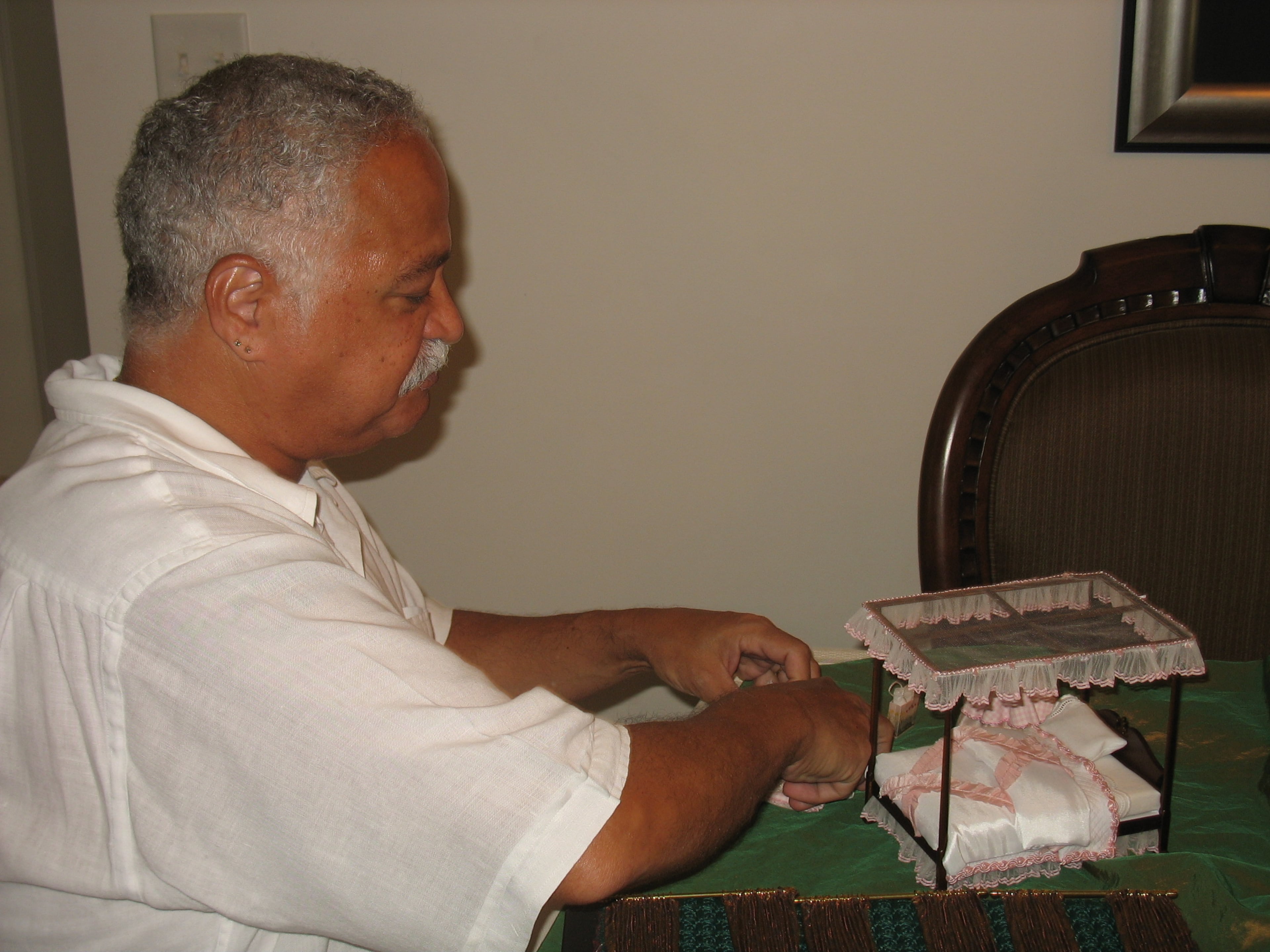 Wilson Santiago of Winder has his own business, Dollhouse Linens & More. The Atlanta Miniature Society member's highly sought after, handmade bed linens and curtains will be among the items for sale at the 34th Annual Miniature Show & Sale on Friday and Saturday.