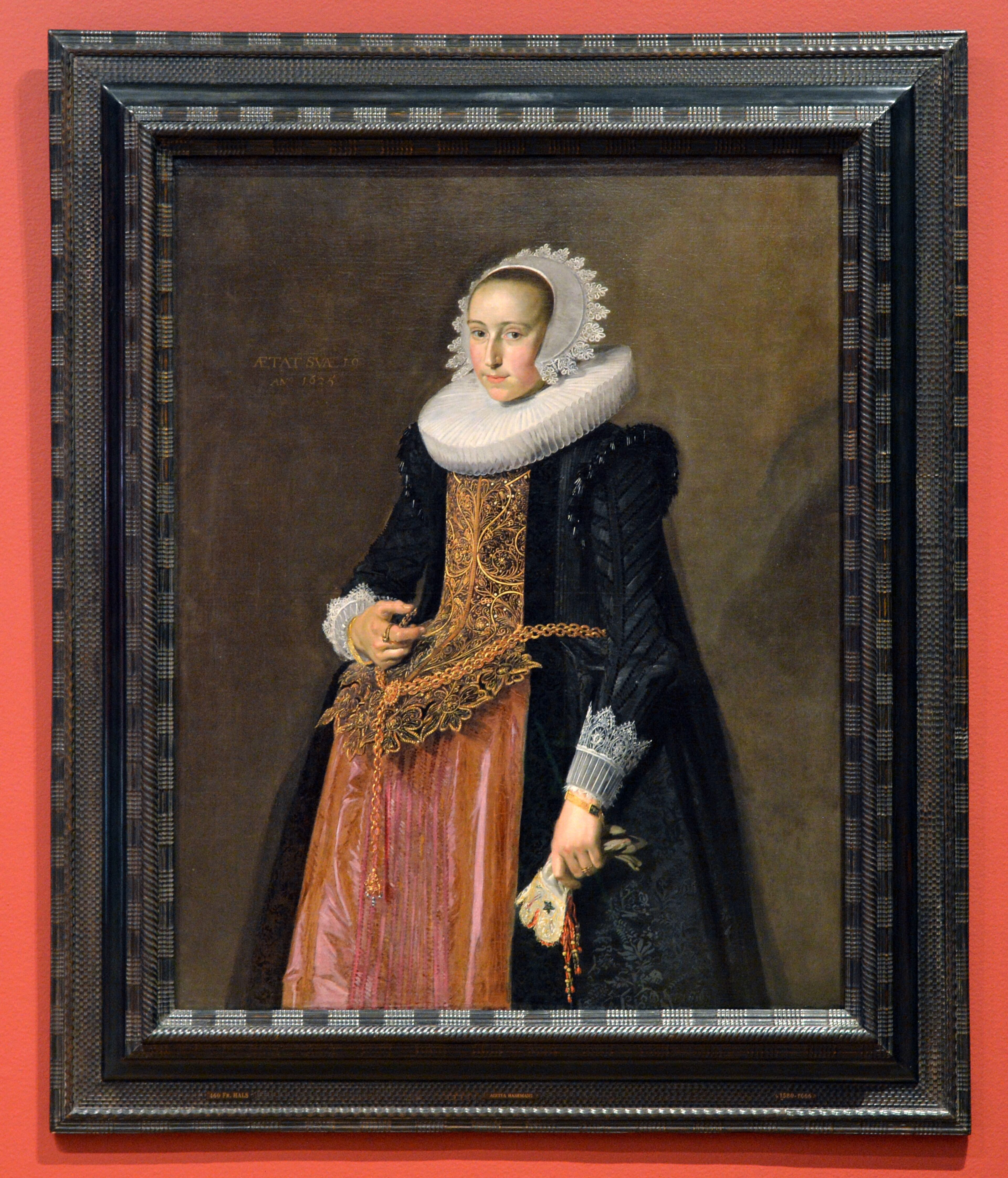 "Portrait of Aletta Hanemans (1606-1653)," 1625 by Frans Hals, from "Girl with a Pearl Earring: Dutch Paintings from the Mauritshuis"