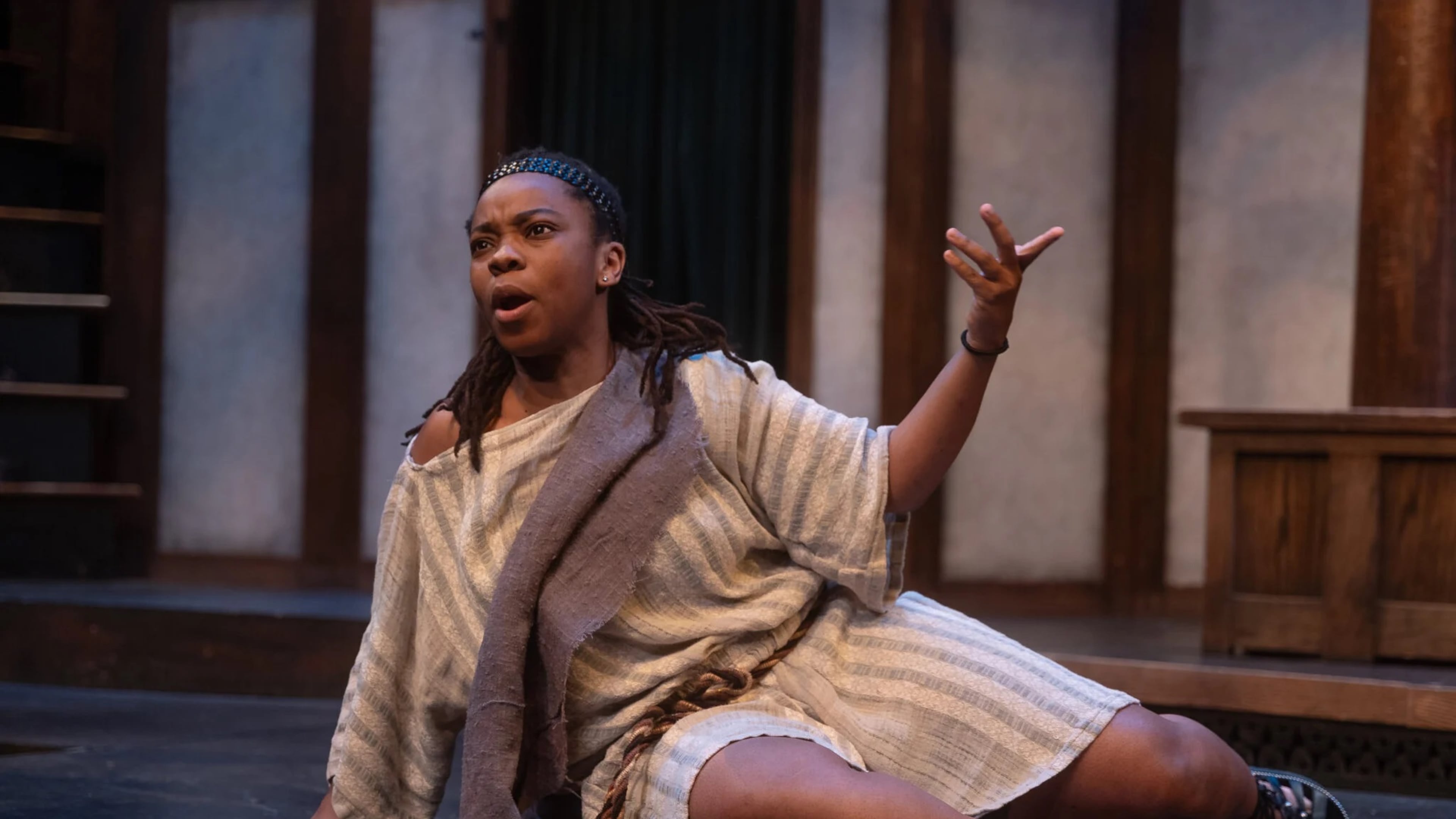 Antonia LaChe, one of the show stealers in this production, plays both Thersites and Helenus. Photo: Nicholas Tycho Reed