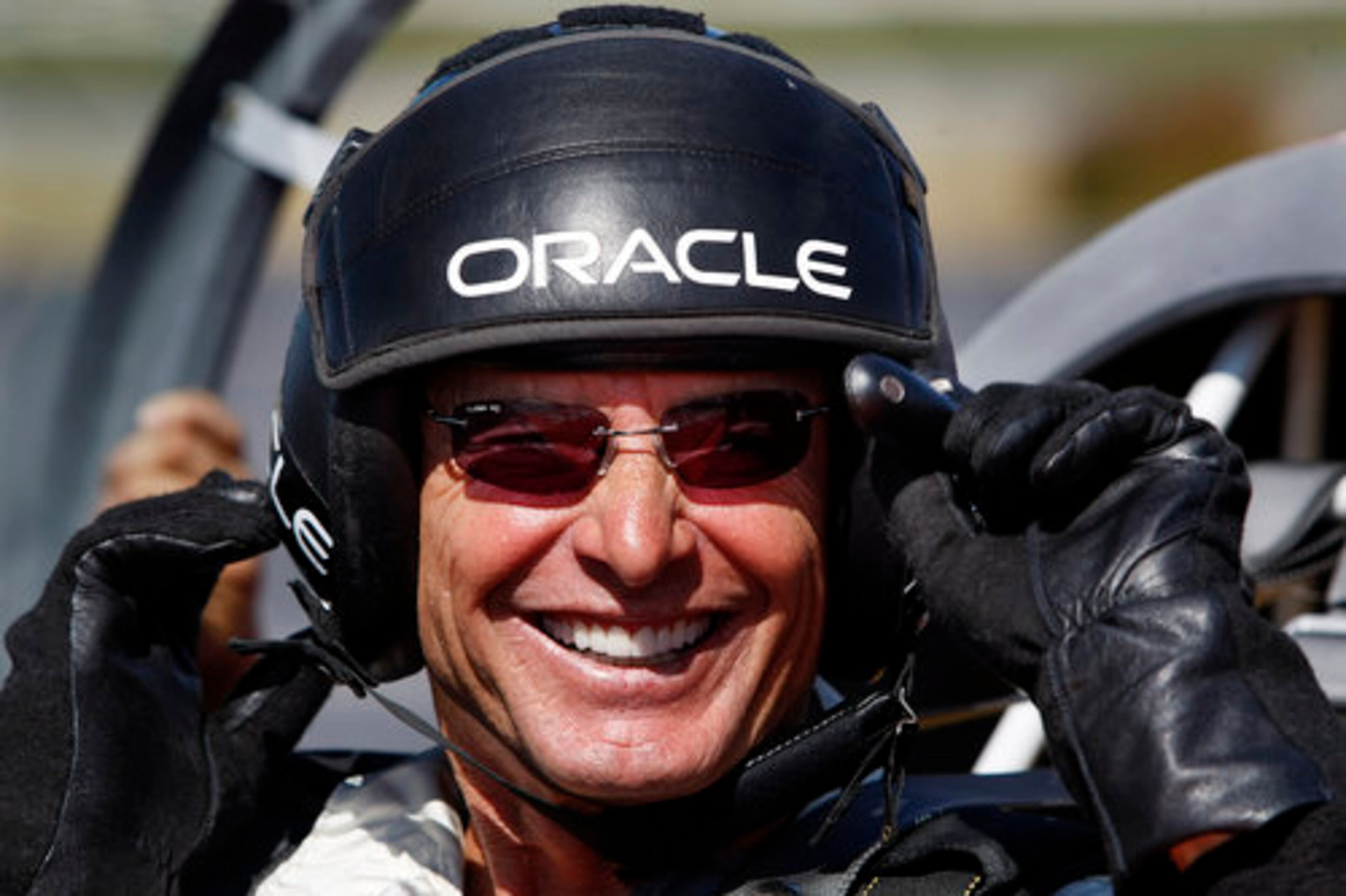 Tucker gears up as he prepares to take off from the McCollum Airport Preferred Jet Center in Kennesaw.