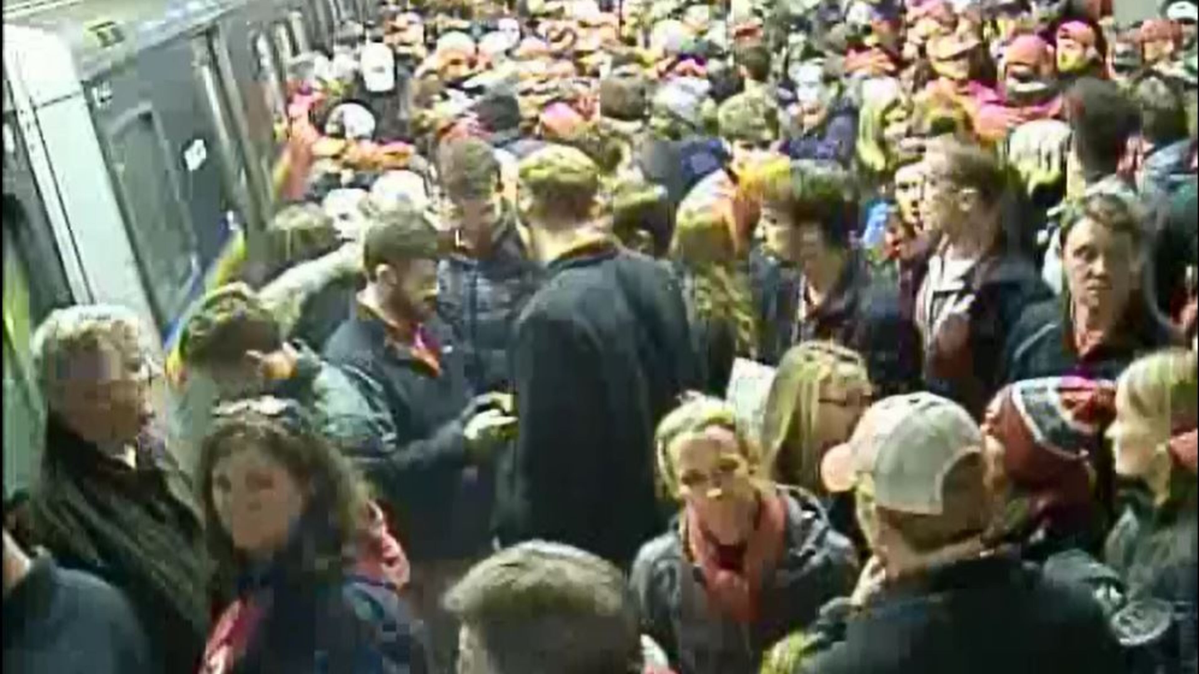 Hundreds of fans were stranded at MARTA’s Five Points Station after last January’s college football championship. The agency has taken steps to ensure that doesn’t happen again at Saturday’s SEC Championship and the upcoming Super Bowl. (MARTA security video)