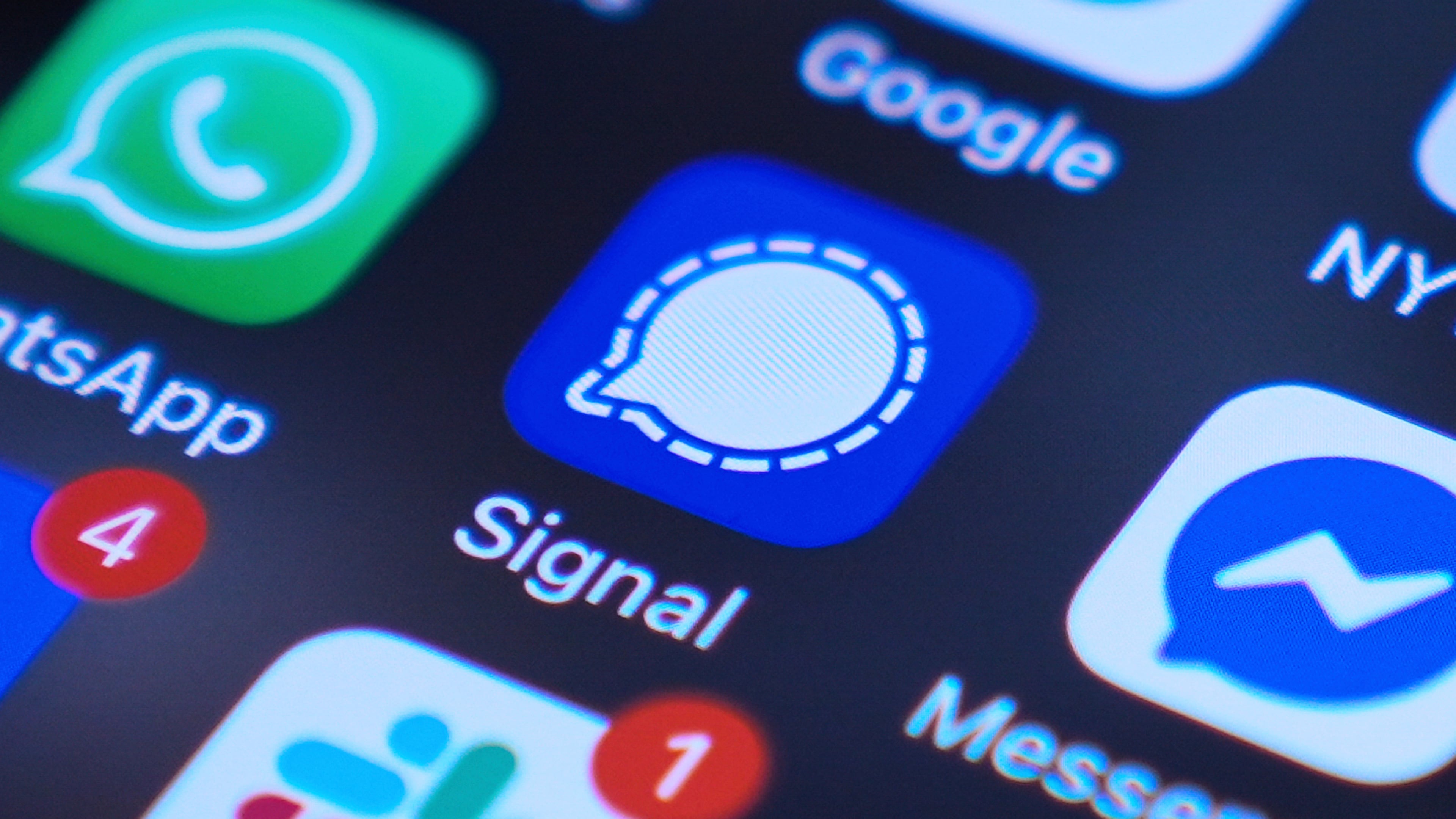 FILE - Signal app on a smartphone is seen on a mobile device screen Tuesday, March 25, 2025, in Chicago. (AP Photo/Kiichiro Sato, File)