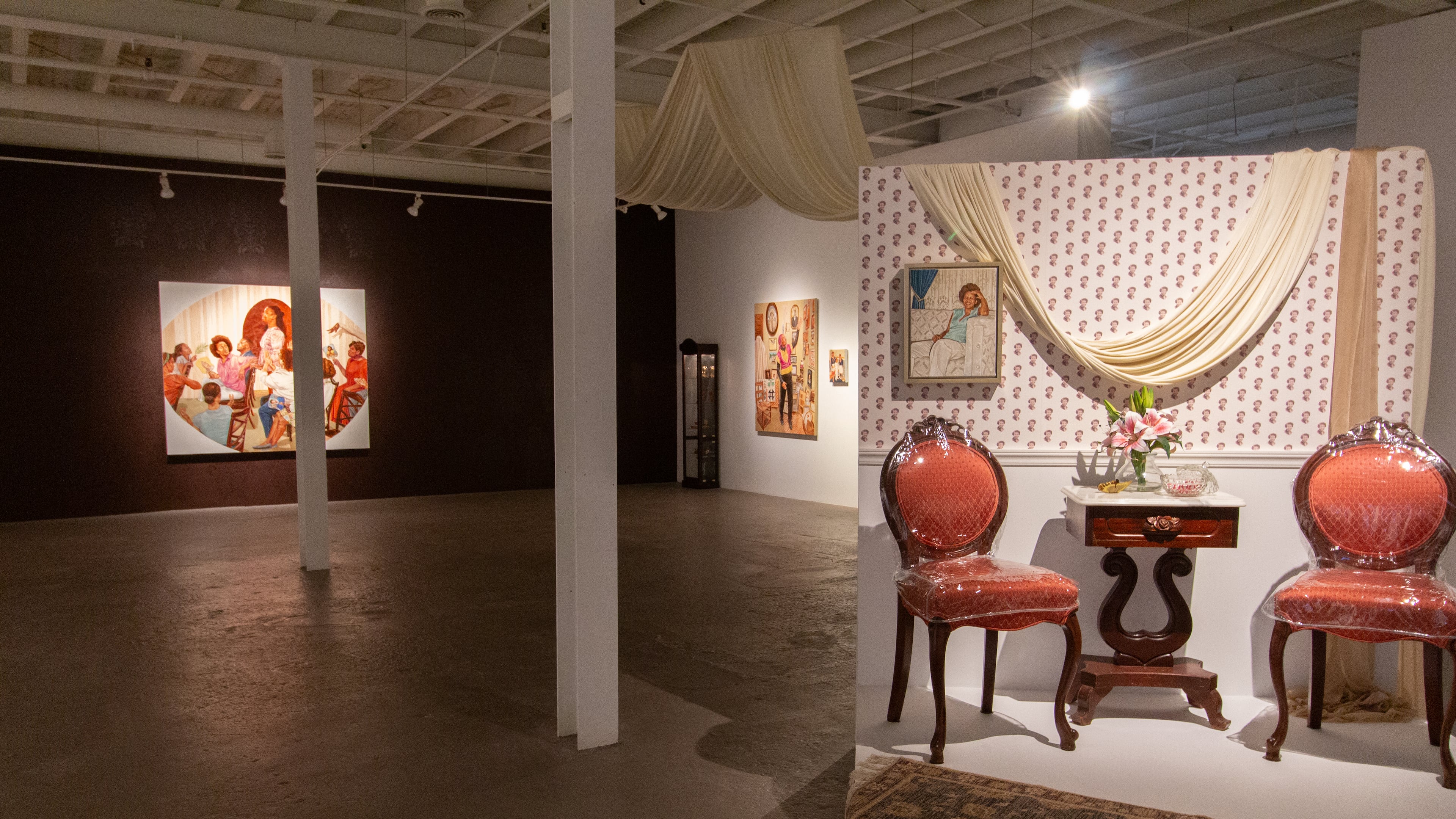 Installation view of Ayana Ross' works at the Museum of Contemporary Art of Georgia.