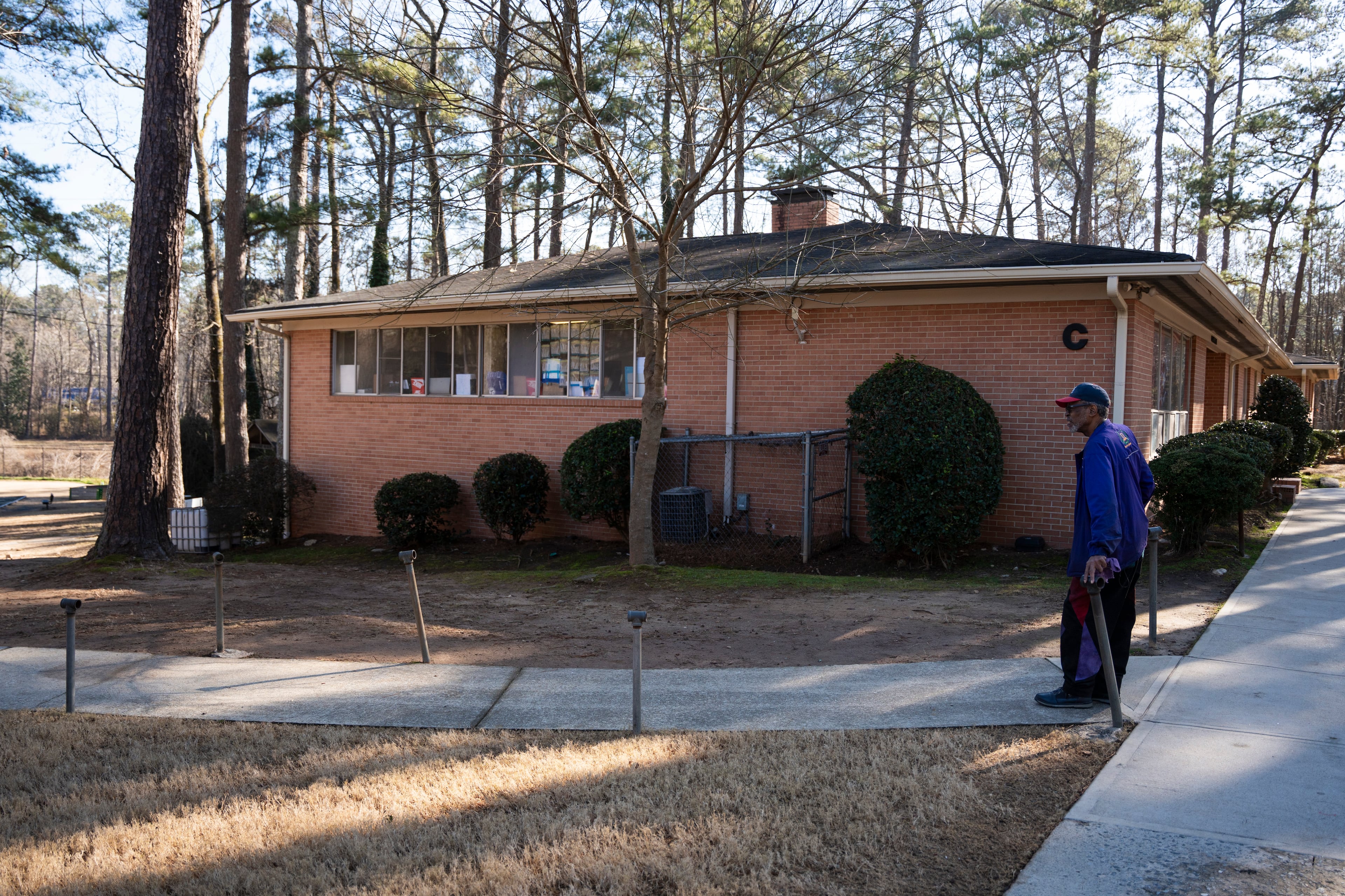 Fernando Jones walks around at the site of the old Carrie Steele-Pitts Home in Atlanta, Georgia on Monday, Feb, 3, 2025. (Olivia Bowdoin for the AJC).