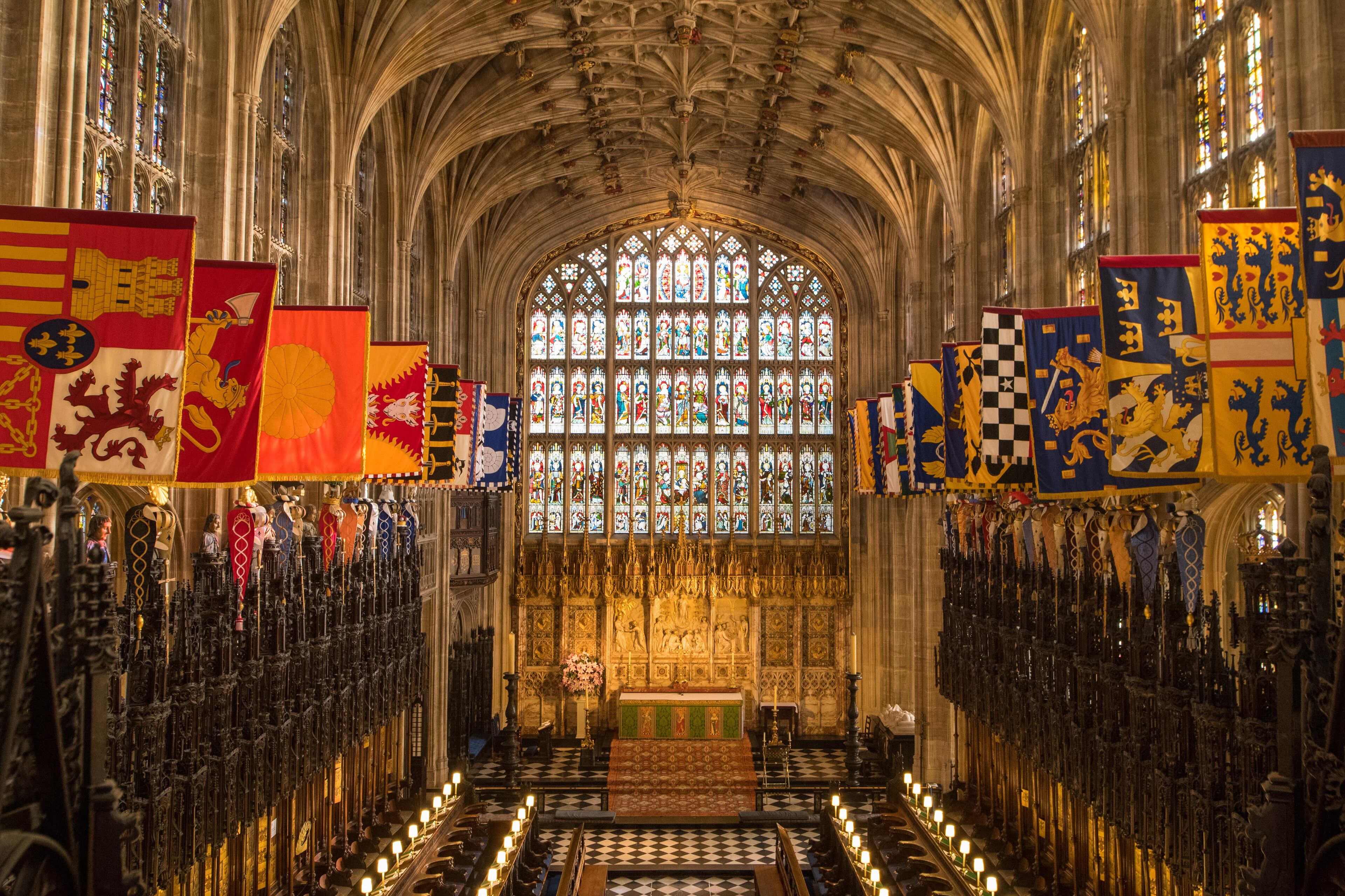 WINDSOR, UNITED KINGDOM - FEBRUARY 11: A view of the Quire in St George's Chapel at Windsor Castle, where Prince Harry and Meghan Markle will have their wedding service, February 11, 2018 in Windsor, England. The Service will begin at 1200, Saturday, May 19 2018. The Dean of Windsor, The Rt Revd. David Conner, will conduct the Service. The Most Revd. and Rt Hon. Justin Welby, Archbishop of Canterbury, will officiate as the couple make their marriage vows. (Photo by Dominic Lipinski - WPA Pool/Getty Images)