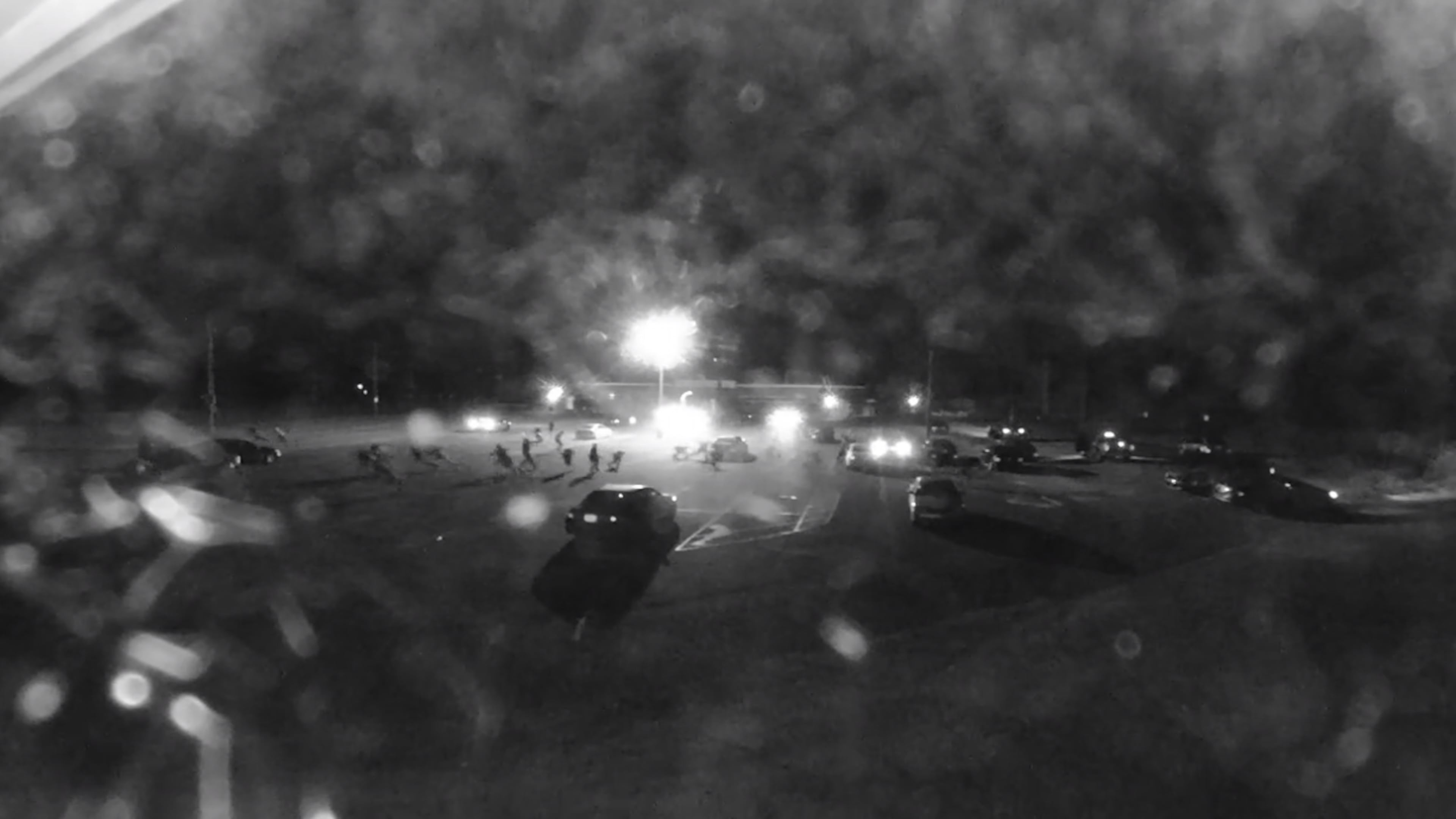 Footage from a security camera captured video of a shootout shortly after midnight at a public park in Macon. (Courtesy of Bibb County Sheriff's Office)