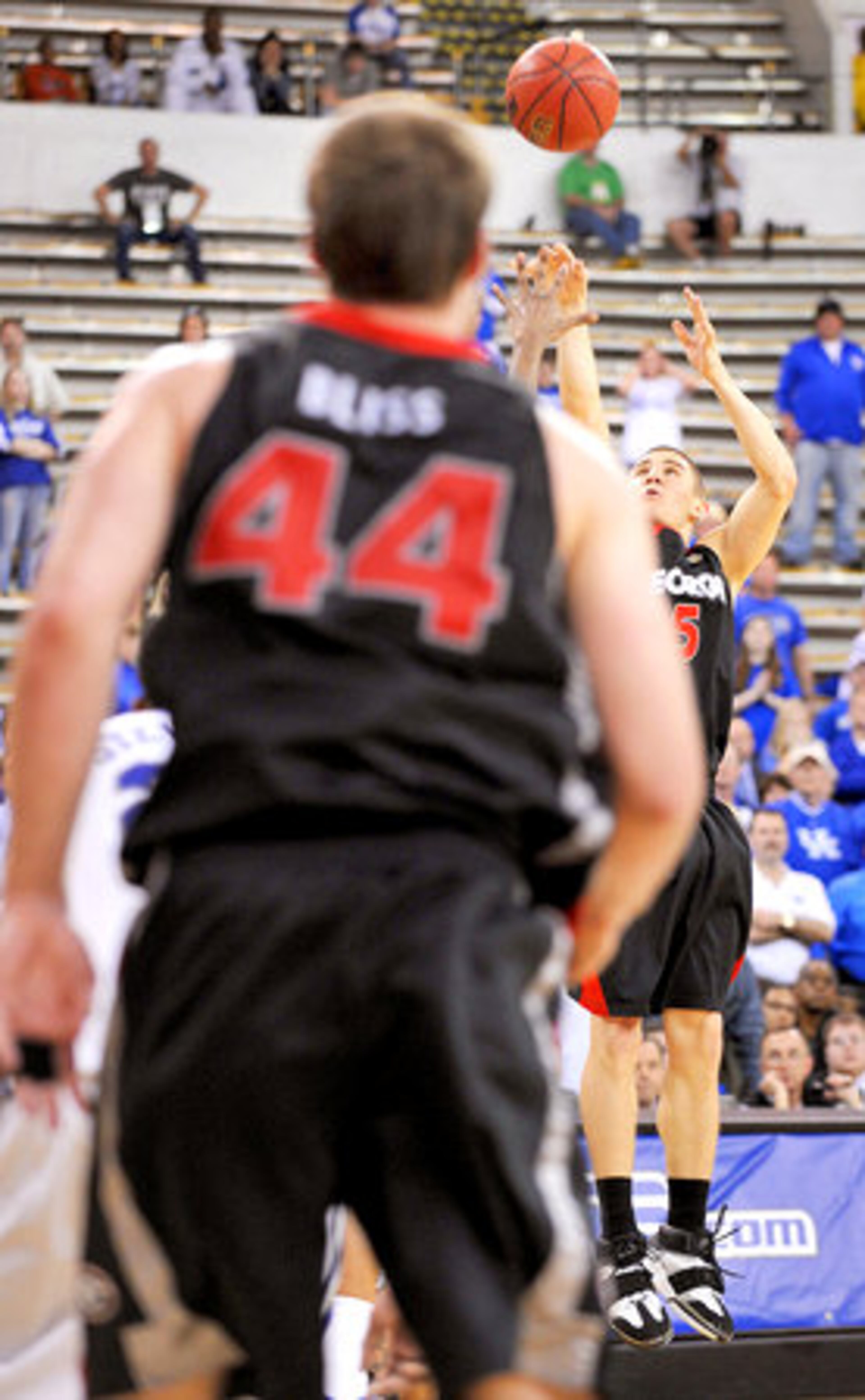 Georgia's Zac Swansey, from Dunwoody, puts up the winning shot in the last seconds of overtime.