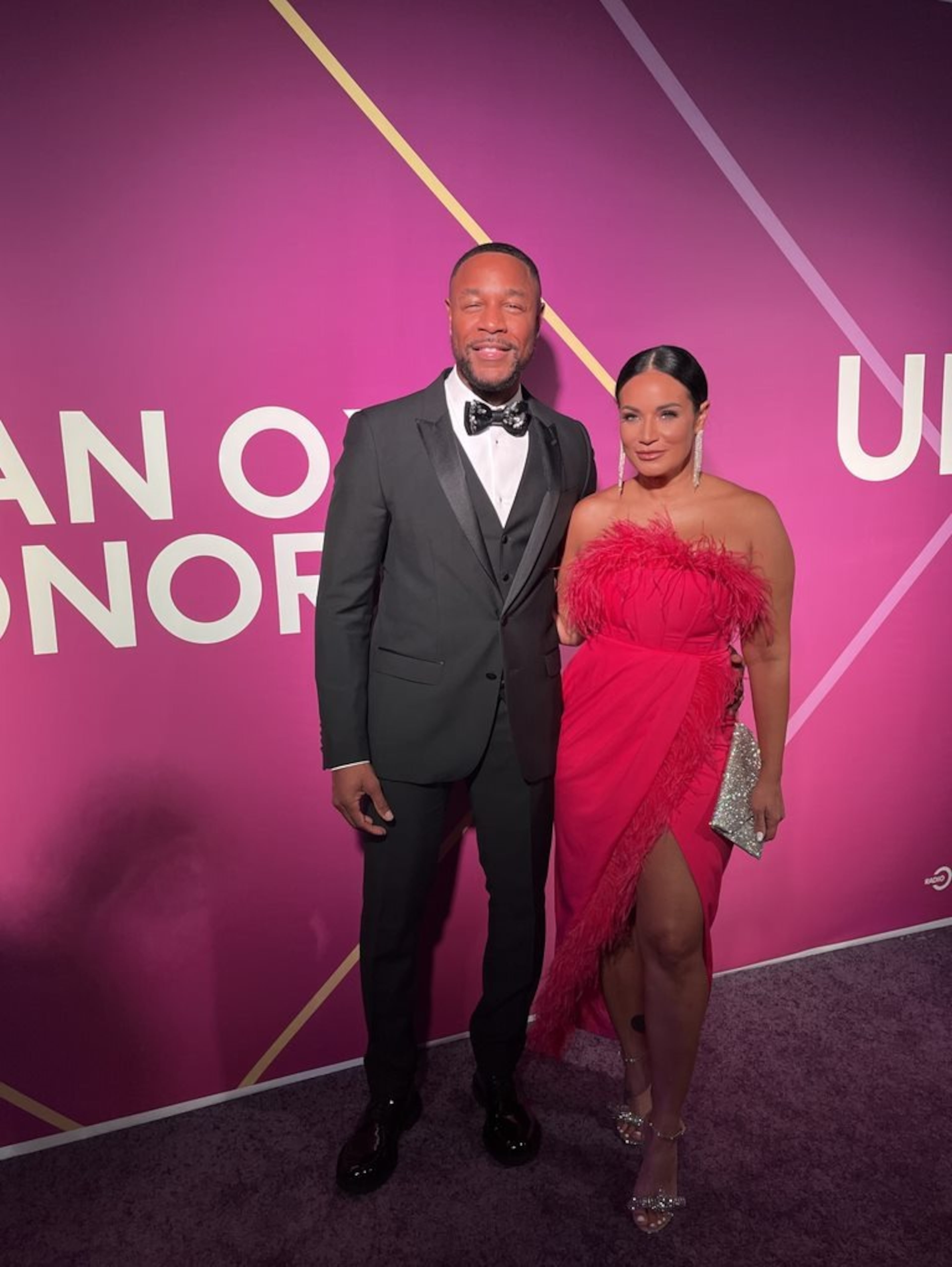 Tank and wife Zena at the Urban One Honors red carpet (2022)