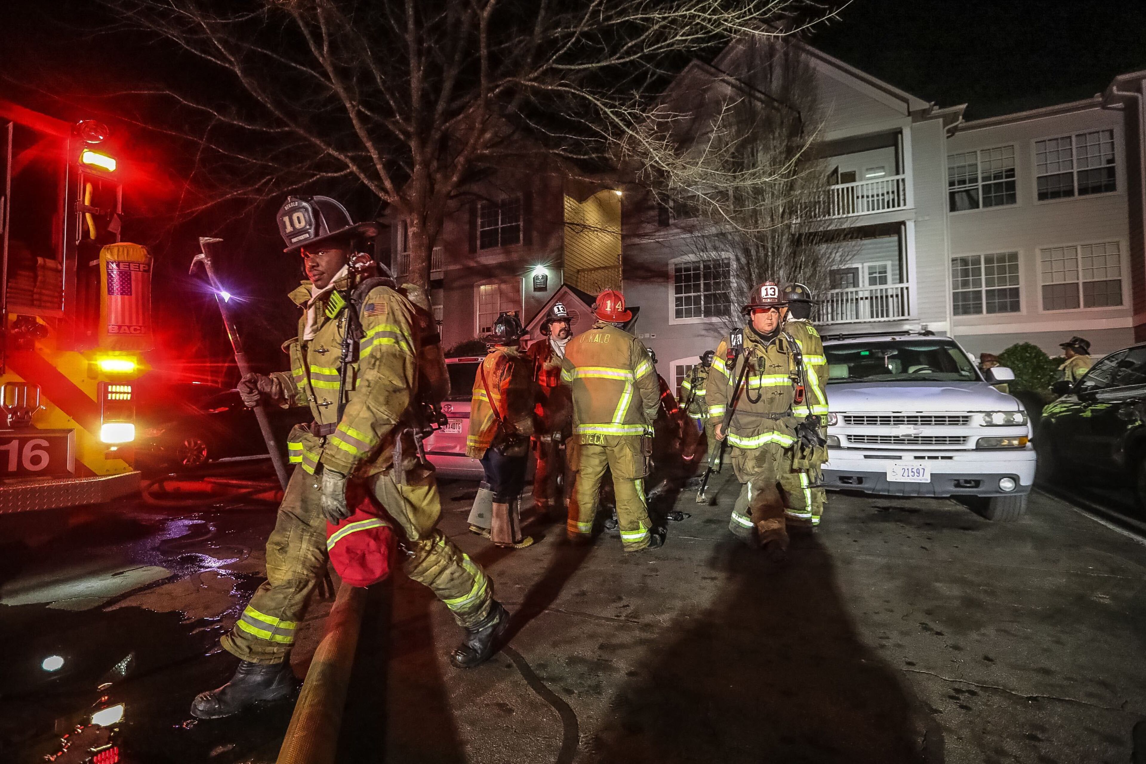 Officials are investigating a fatal fire at a Lithonia apartment complex after witnesses claimed it was intentionally set.