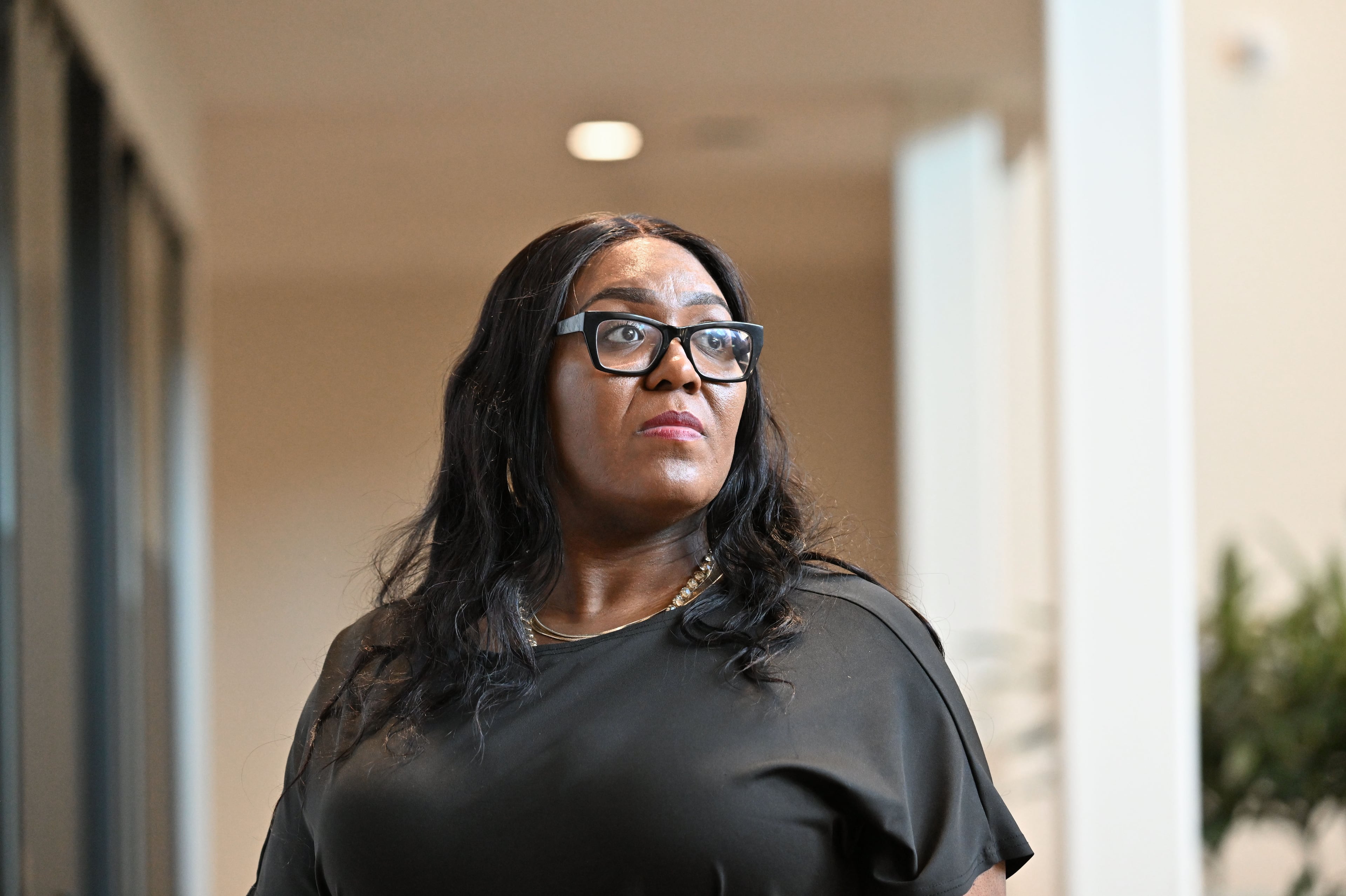 Former Housing Authority of Fulton County manager Sherrika Bellamy is suing the agency, the board that oversees it and former board members. She was fired days after alerting HUD and the board to issues, according to her lawsuit. (Hyosub Shin/AJC)