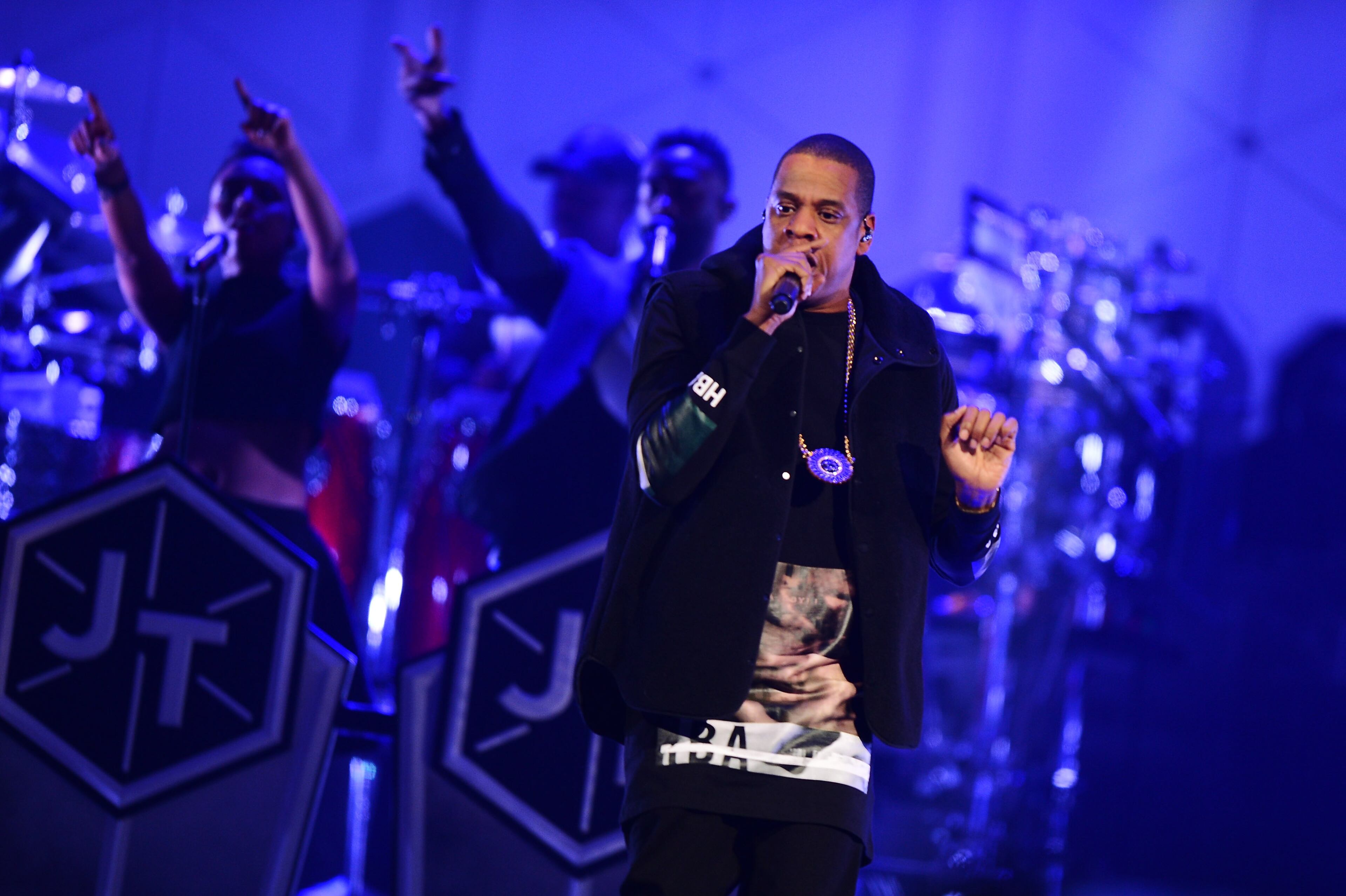 12. Jay Z: $60 million (tie) -- Jay Z performs on stage at Barclays Center on December 14, 2014 in the Brooklyn borough of New York City. (Photo by Stephen Lovekin/Getty Images for M2M Construction)