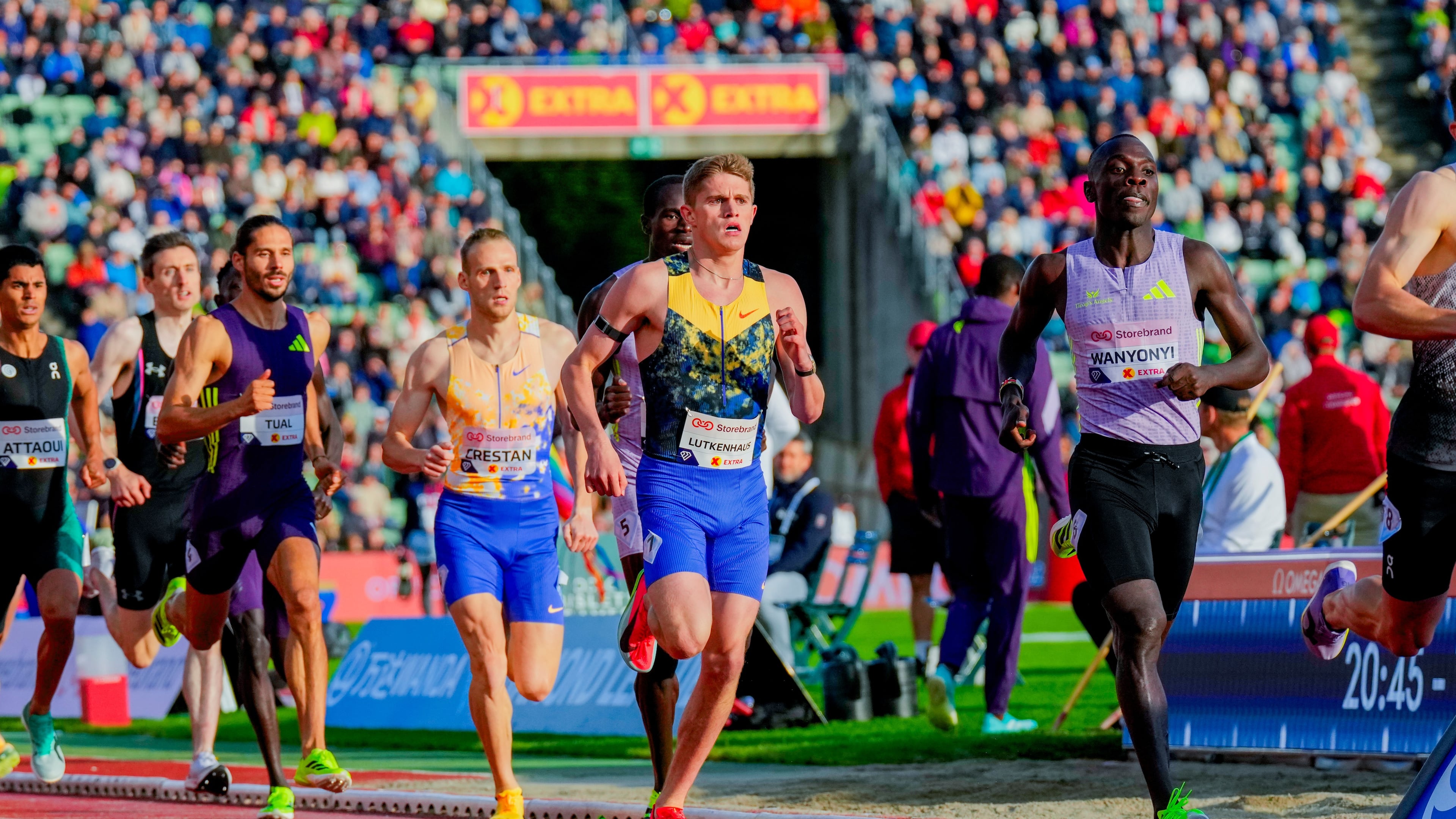 United States' Cooper Lutkenhaus competes in the men's 800-meter race at the Diamond League athletics meet at Bislett Stadium in Oslo, Norway, Wednesday, June 10, 2026. (Heiko Junge/NTB Scanpix via AP)