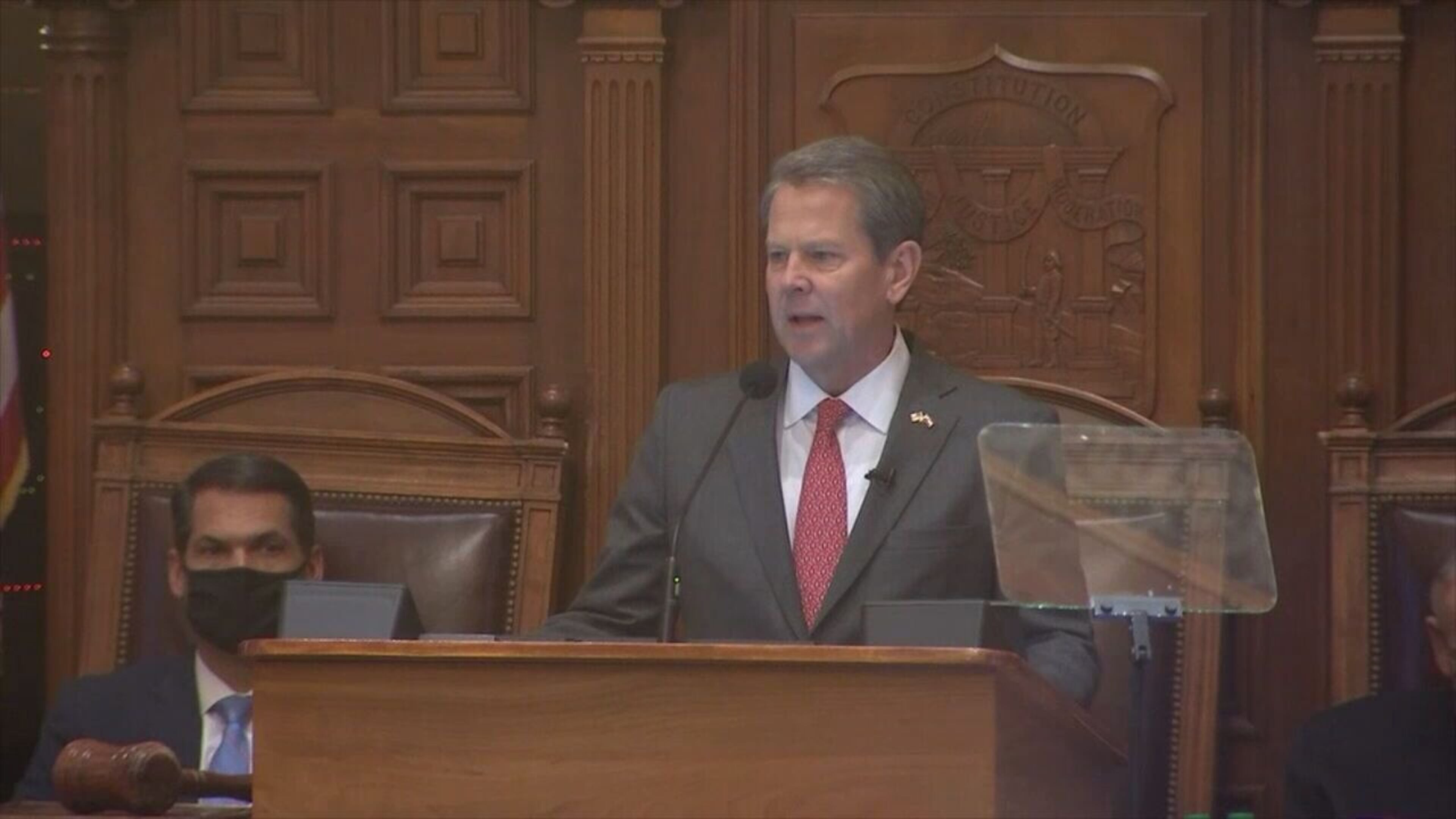 Gov. Brian Kemp lays out legislative priorities in annual State of the State address. On Friday, March 25, 2022, the Legislature approved school mask legislation he backed.