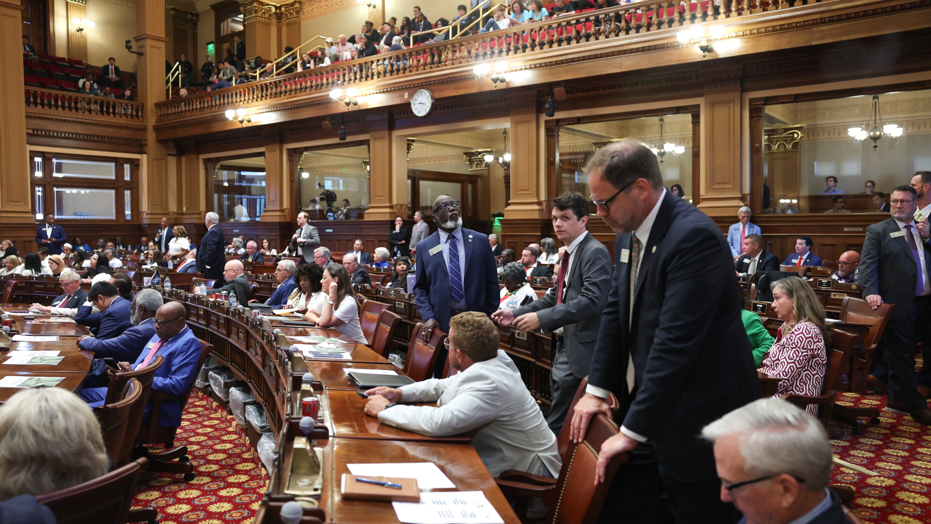 Members of the Georgia House of Representatives at the state Capitol in June. Democrats need to flip 10 seats in the midterms to win a majority for the first time in more than two decades. (Arvin Temkar/AJC)