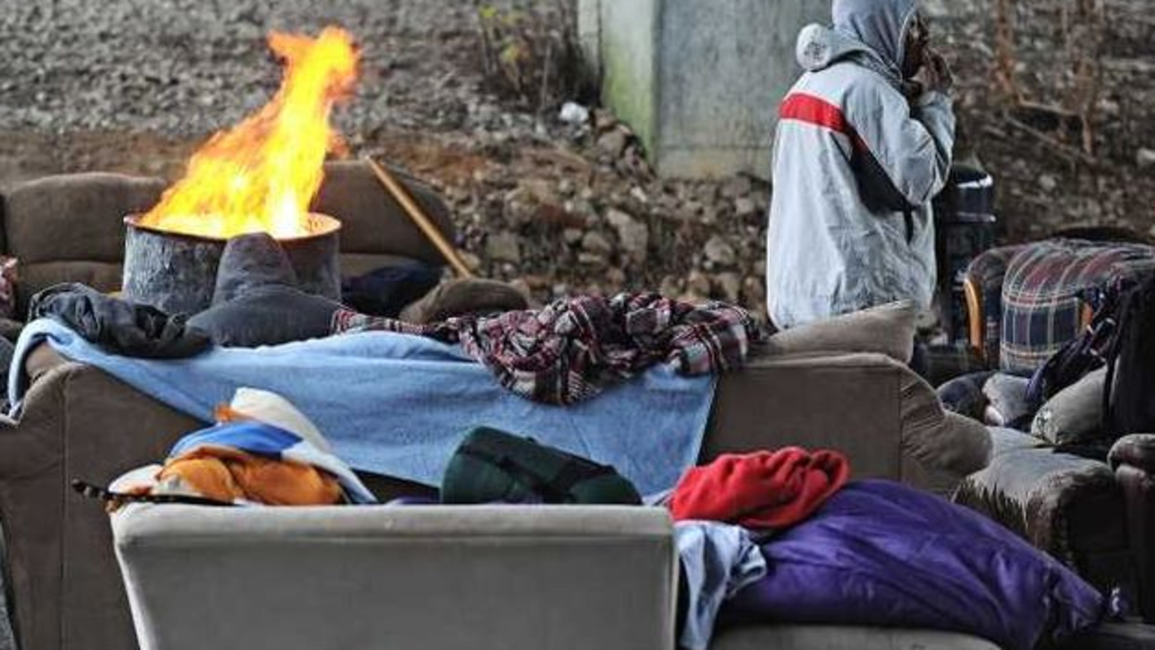 A homeless camp in Hall County has been targeted for removal. (Credit: The Gainesville Times)