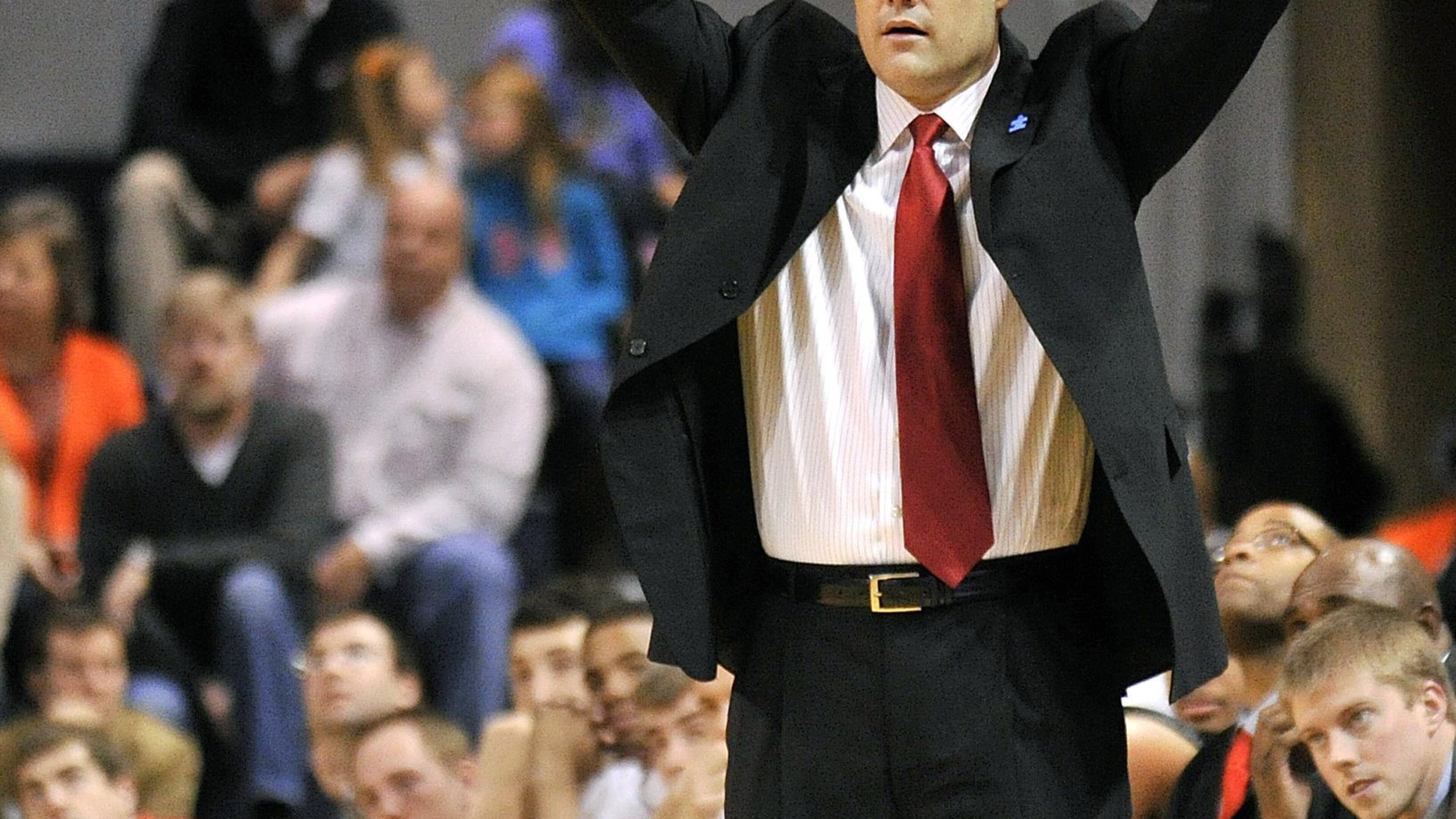 Georgia head coach Mark Fox reacts to a foul call during an NCAA college basketball game against Auburn, Saturday, Feb. 1, 2014, in Auburn, Ala. (AP PHOTO/AL.com, Julie Bennett) Mark Fox's team still has a lot of work to do if it hopes to reach the NCAA tournament. (AP photo)