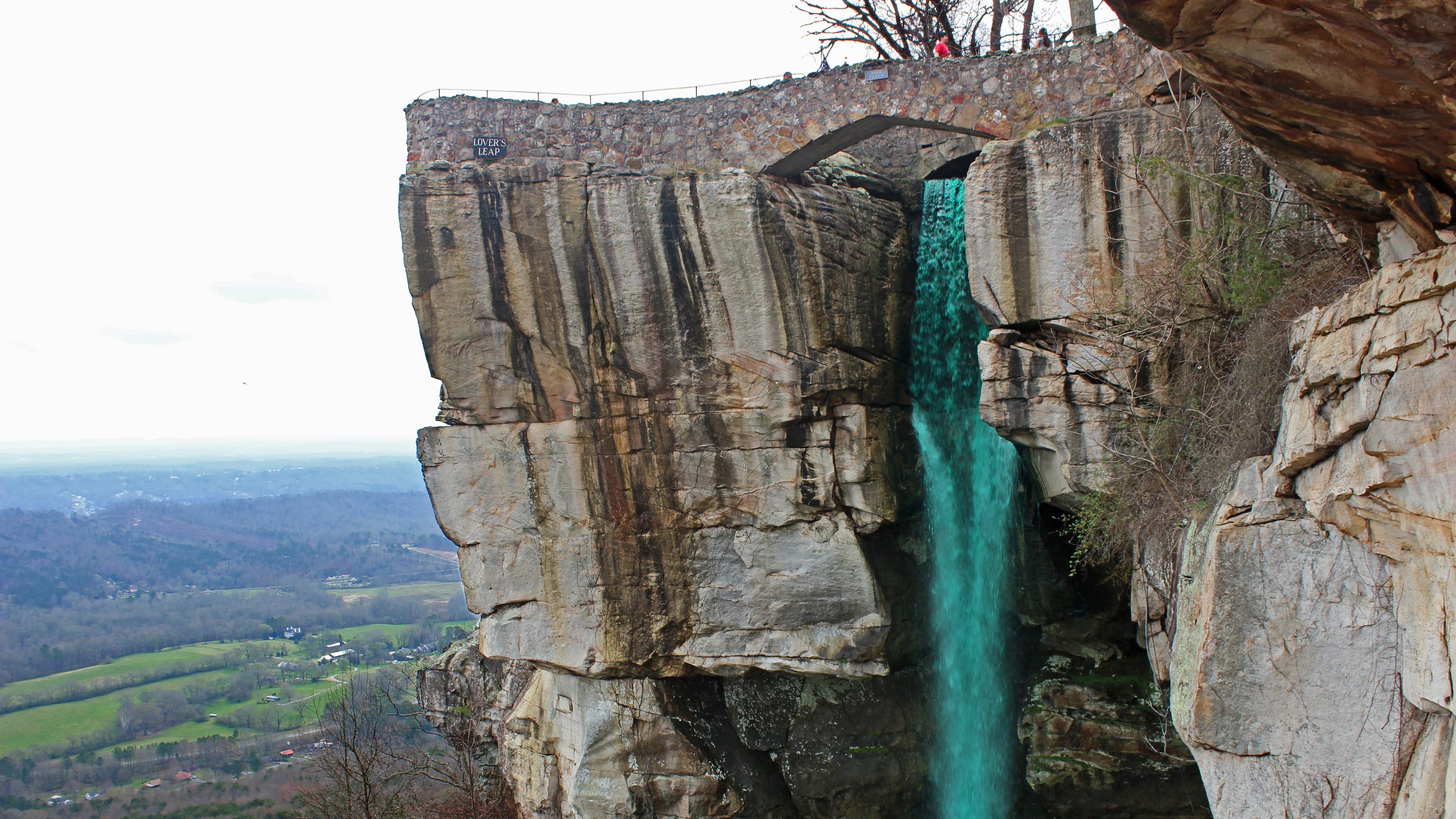 You're not seeing things. The iconic 100-foot waterfall at Rock City is going green for St. Patrick's Day. It's all part of the Shamrock City festival going on for the next two weekends at the attraction atop Lookout Mountain in the North Georgia.