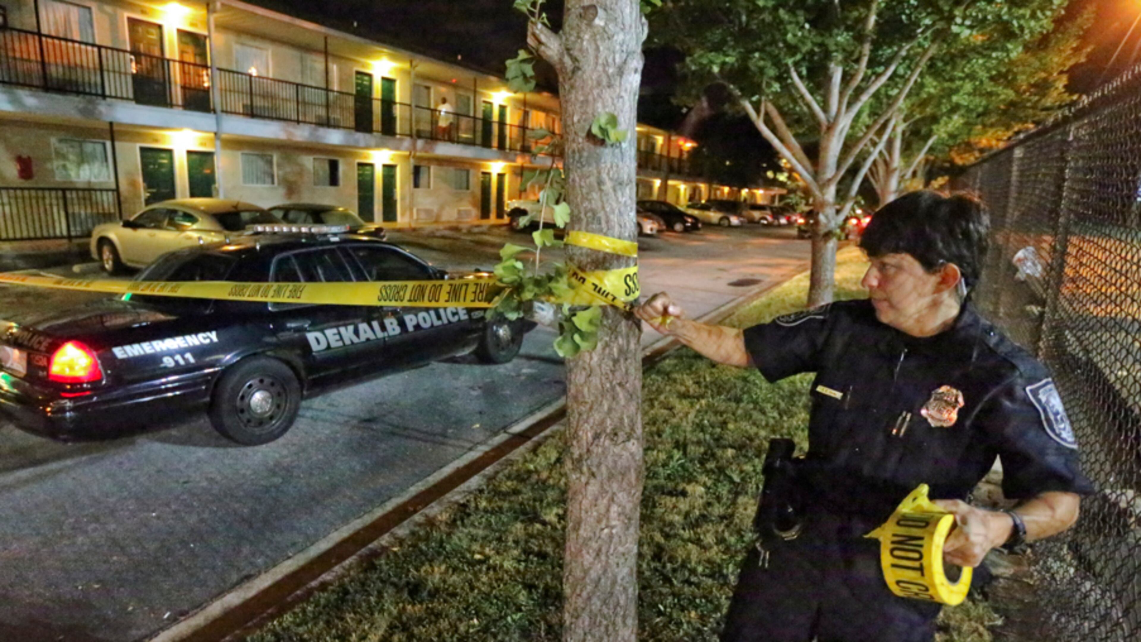 DeKalb County police on the scene of a fatal shooting in a 2013 file photo.