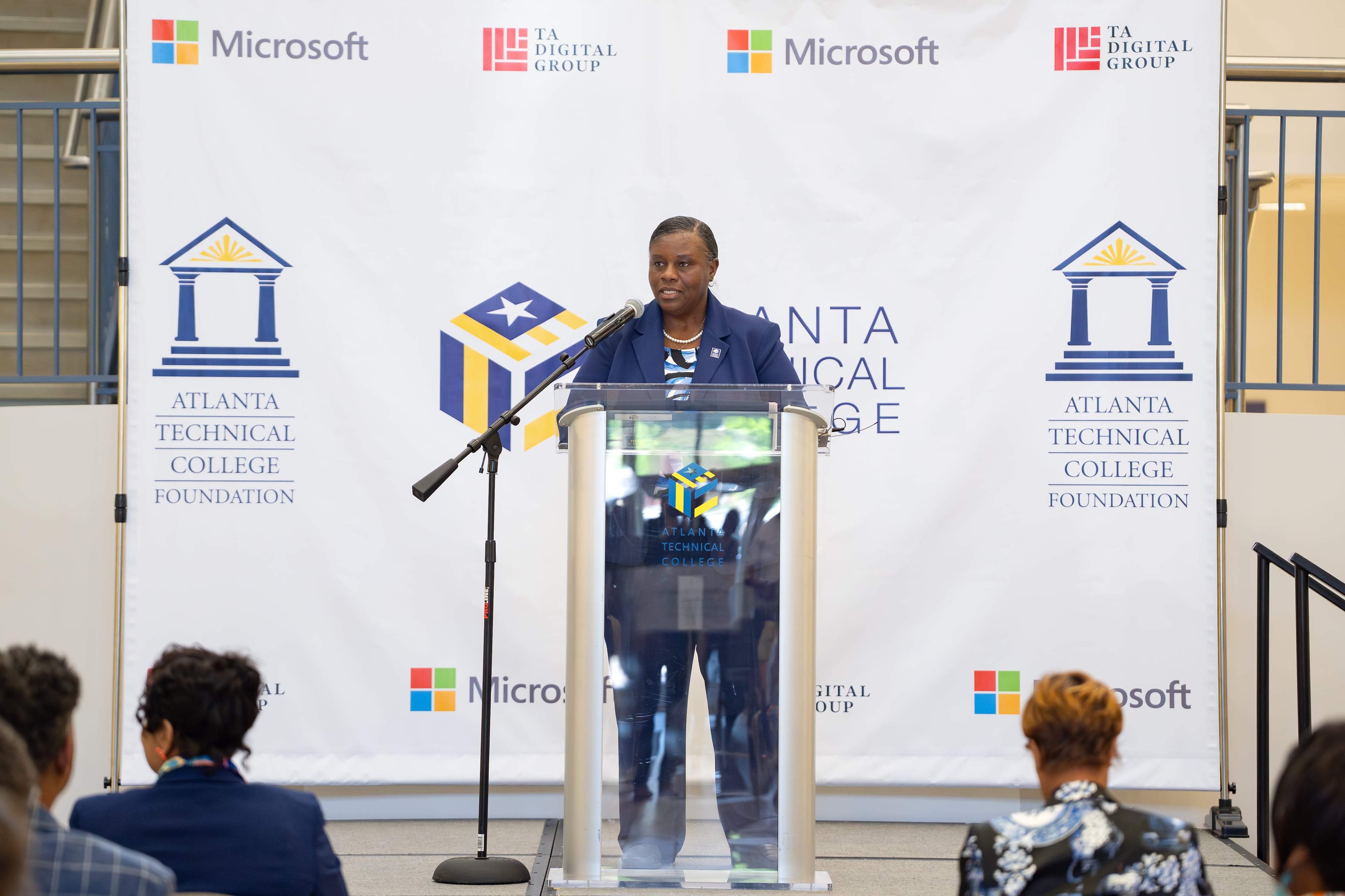 Victoria Seals says the Microsoft Data Center Academy at Atlanta Technical College covers data center operations, networking, cybersecurity and more. (Ben Hendren for the AJC)