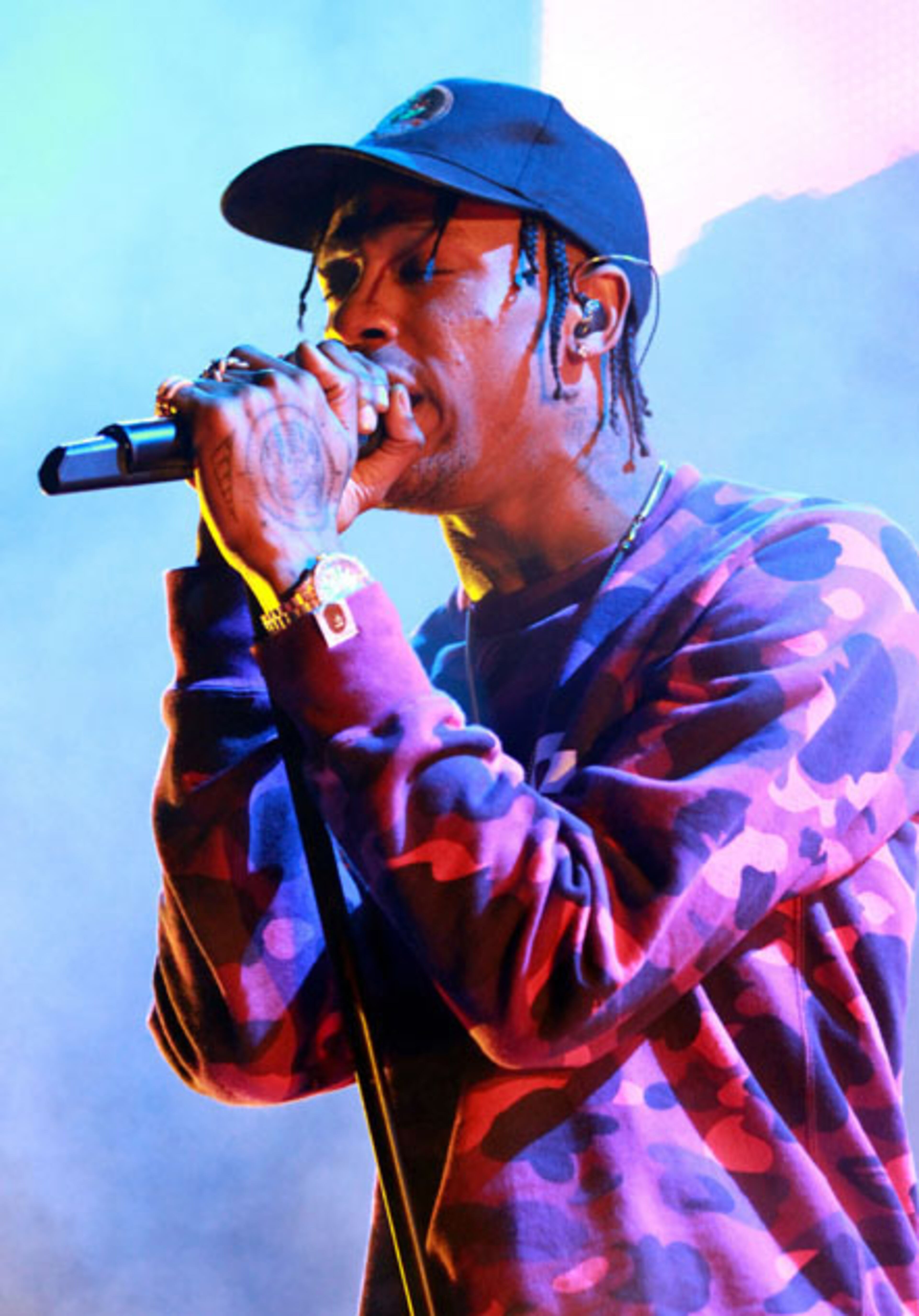 Producer and artist Travis Scott , signed with T.I.'s Grand Hustle label, was one of the openers for the Weeknd. . Robb D. Cohen /RobbsPhotos.com