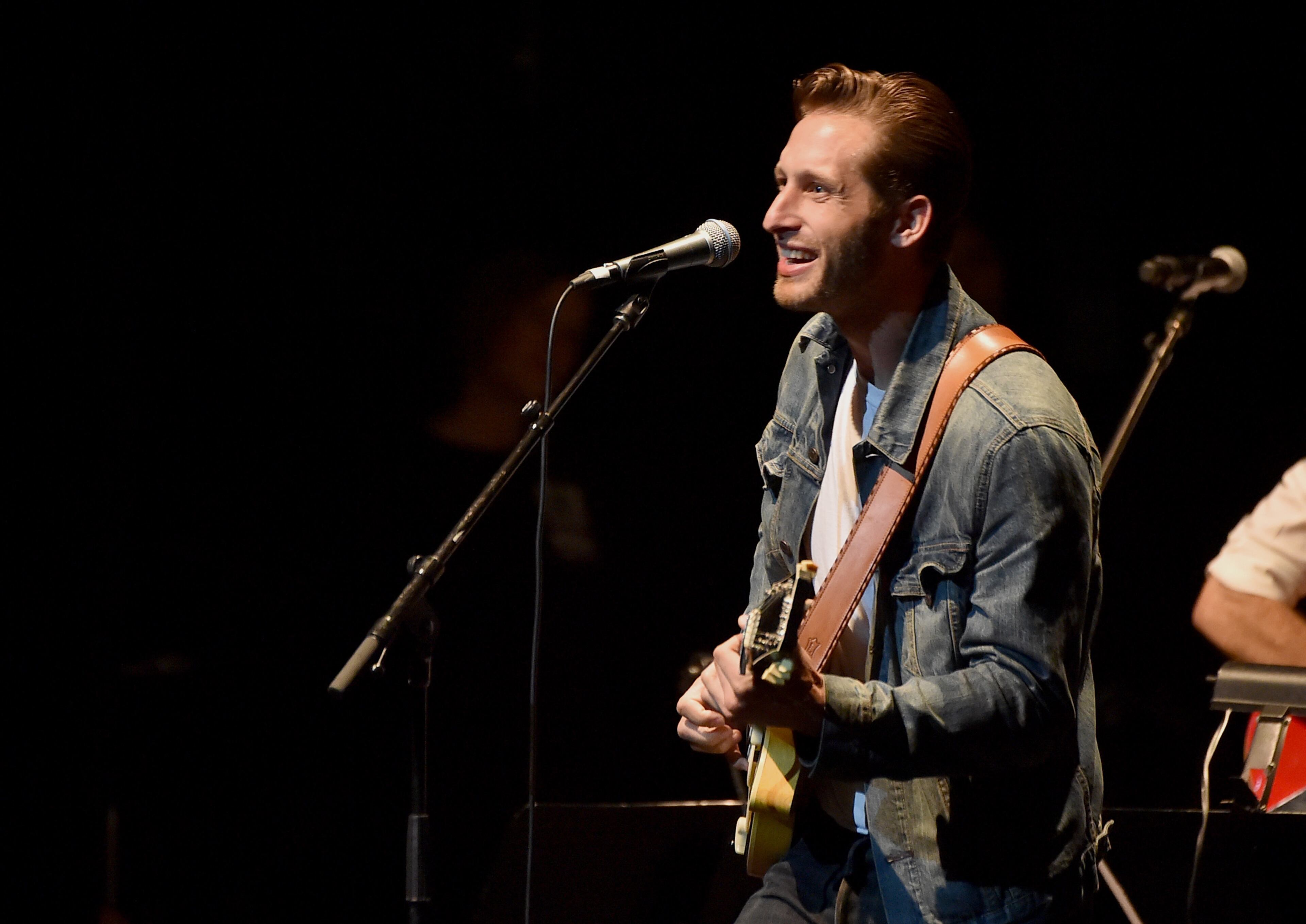 LOS ANGELES, CA - APRIL 07: Musician Patrick Ferris of The Americans performs onstage during The David Lynch Foundation's DLF Live Celebration of the 60th Anniversary of Allen Ginsberg's "HOWL" with Music, Words, and Funny People at The Theatre at Ace Hotel on April 7, 2015 in Los Angeles, California. (Photo by Kevin Winter/Getty Images)