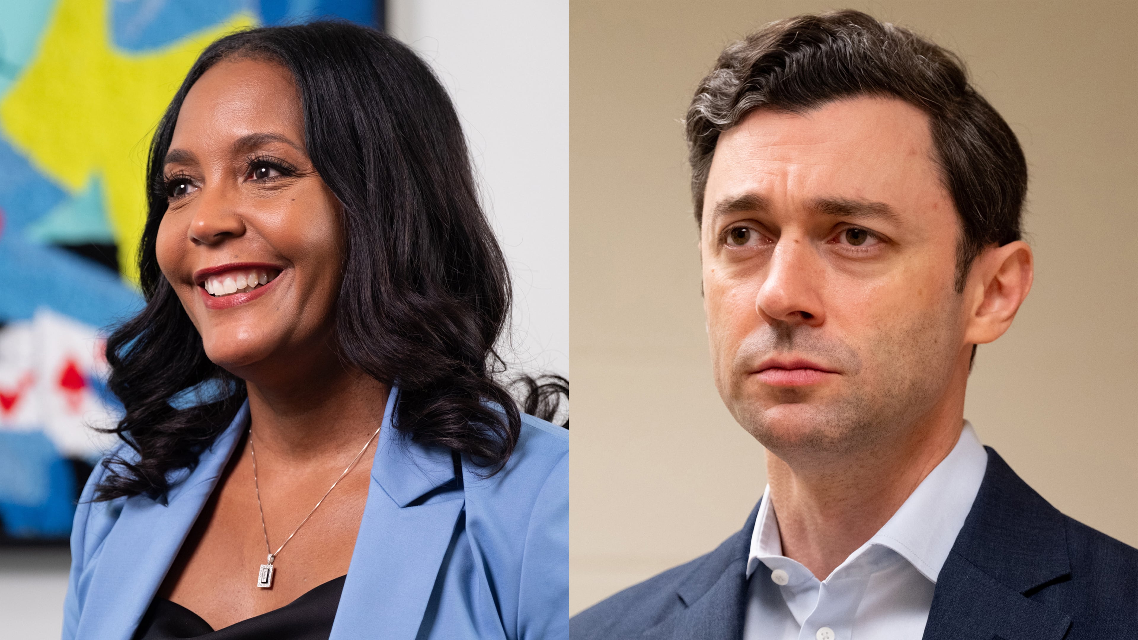 Keisha Lance Bottoms and U.S. Sen. Jon Ossoff lead the Democratic ticket for governor and senator after the May primaries. (AJC file)