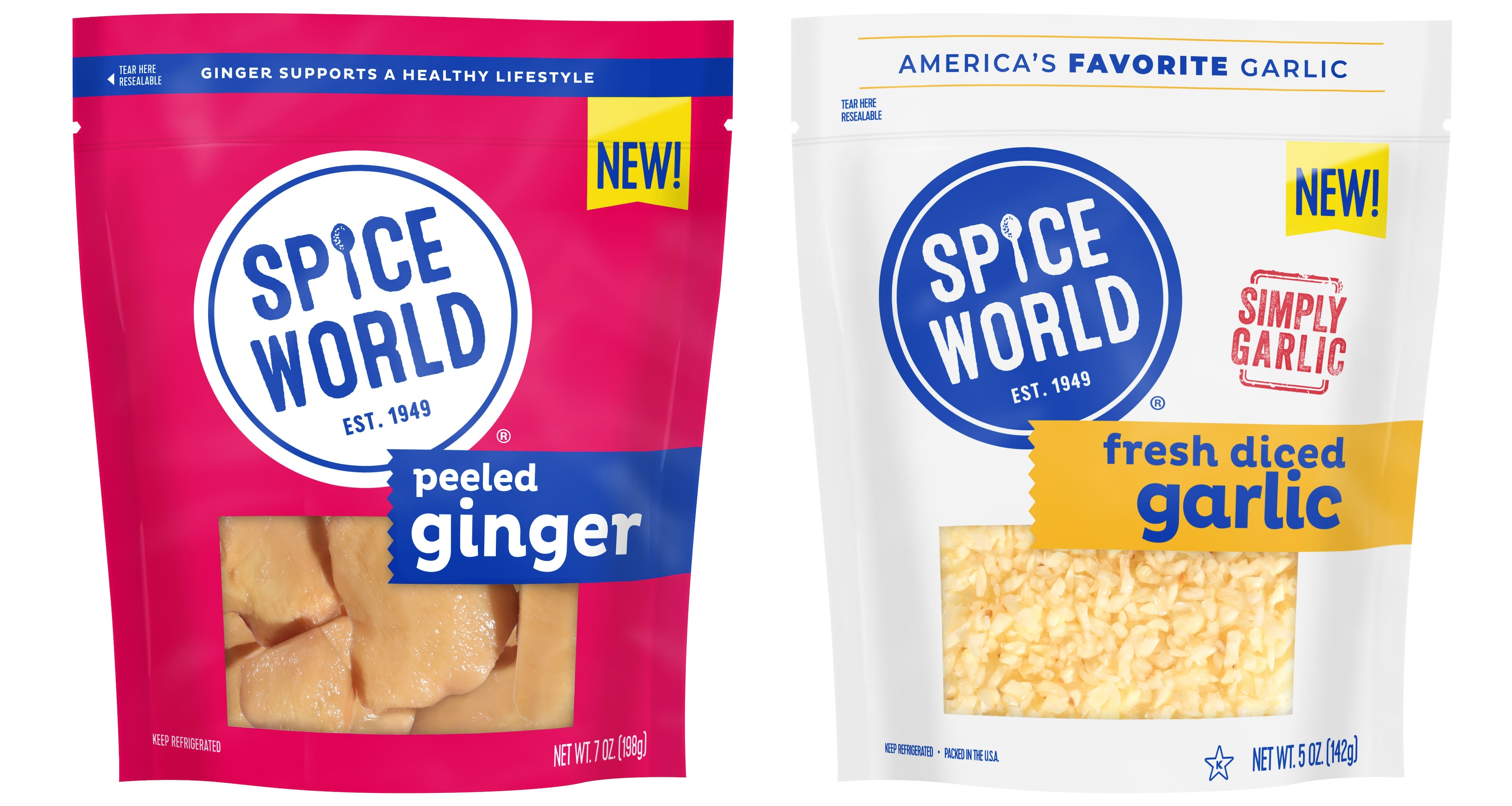 Ready-to-use fresh garlic and ginger from Spice World. (Courtesy of Spice World)