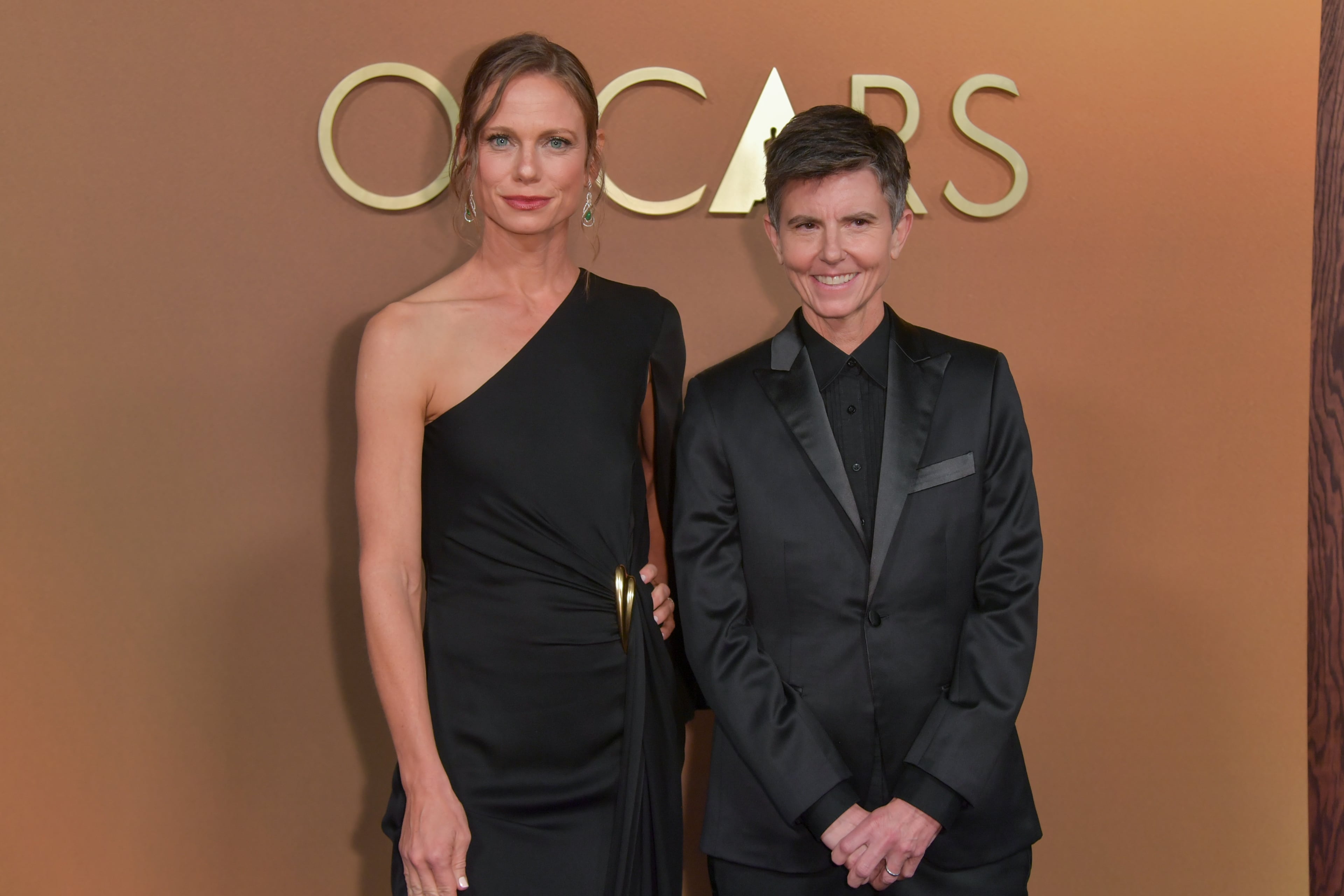 Jessica Hargrave (left) and Tig Notaro arrive at the 16th Governors Awards on Sunday, Nov. 16, 2025, at the Ray Dolby Ballroom in Los Angeles. (Richard Shotwell/Invision/AP)