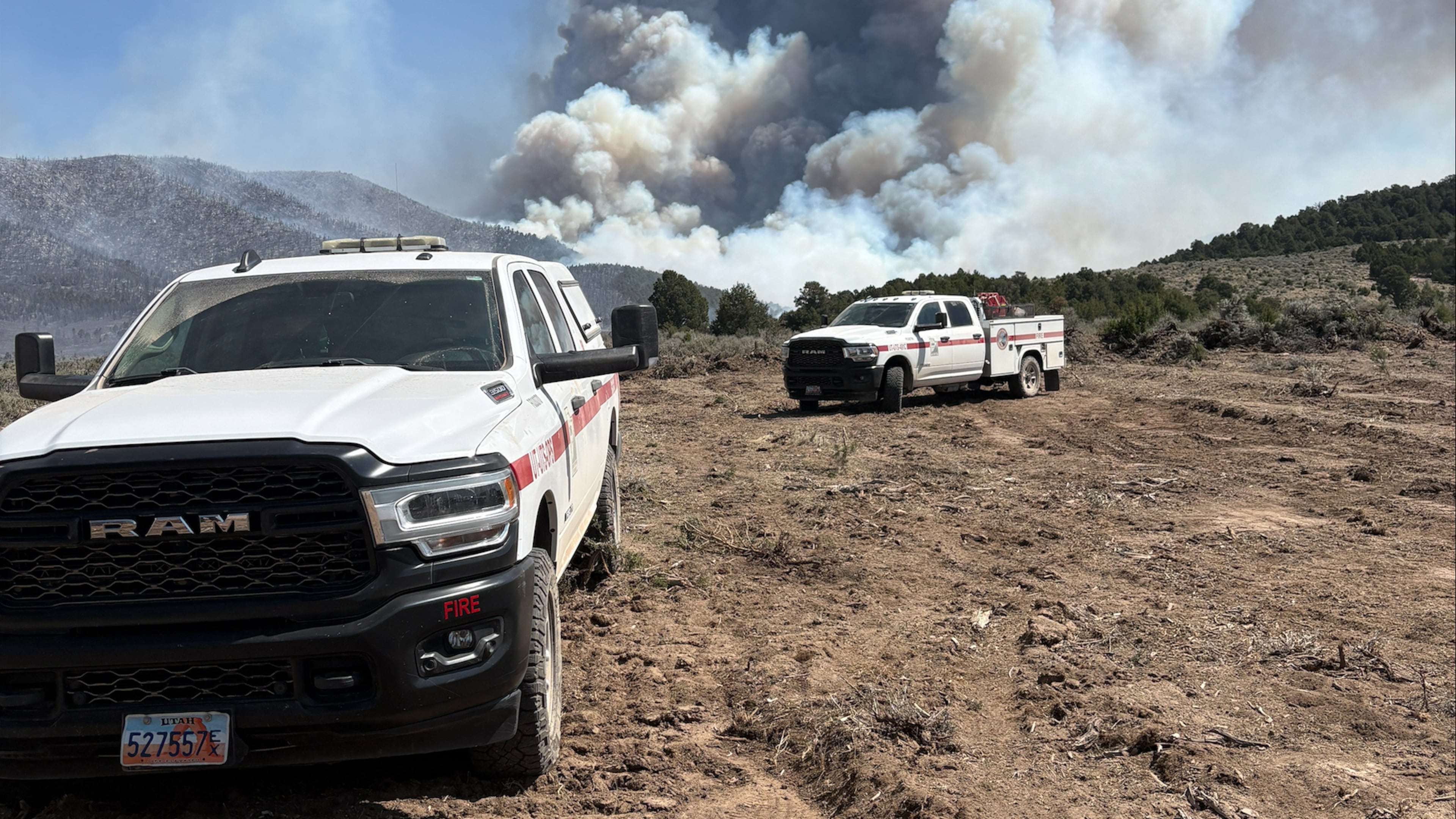 The Iron Fire burns outside near Eureka, Utah, Jun. 20, 2026. (Kelly Wickens/Utah Forestry, Fire State Lands via AP)