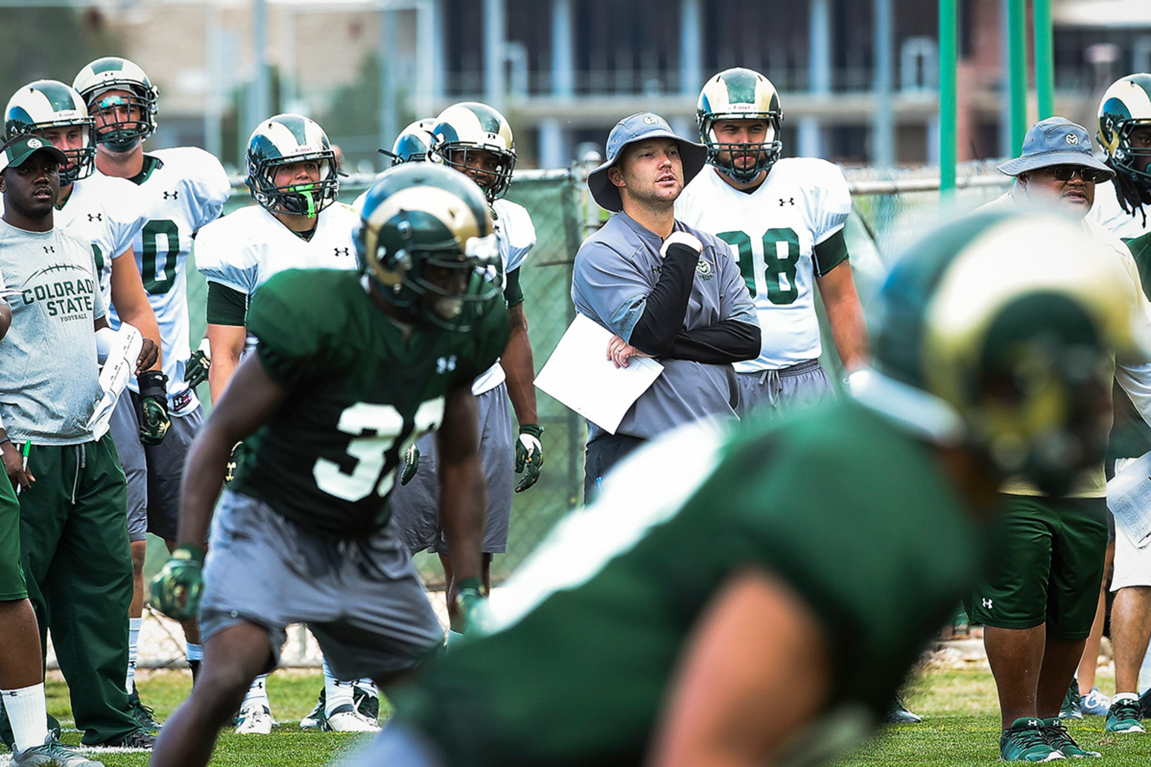 Colorado State's new head coach is Mike Bobo, the former UGA offensive coordinator. Bobo brought a few of his former UGA staff members with him to Colorado State.