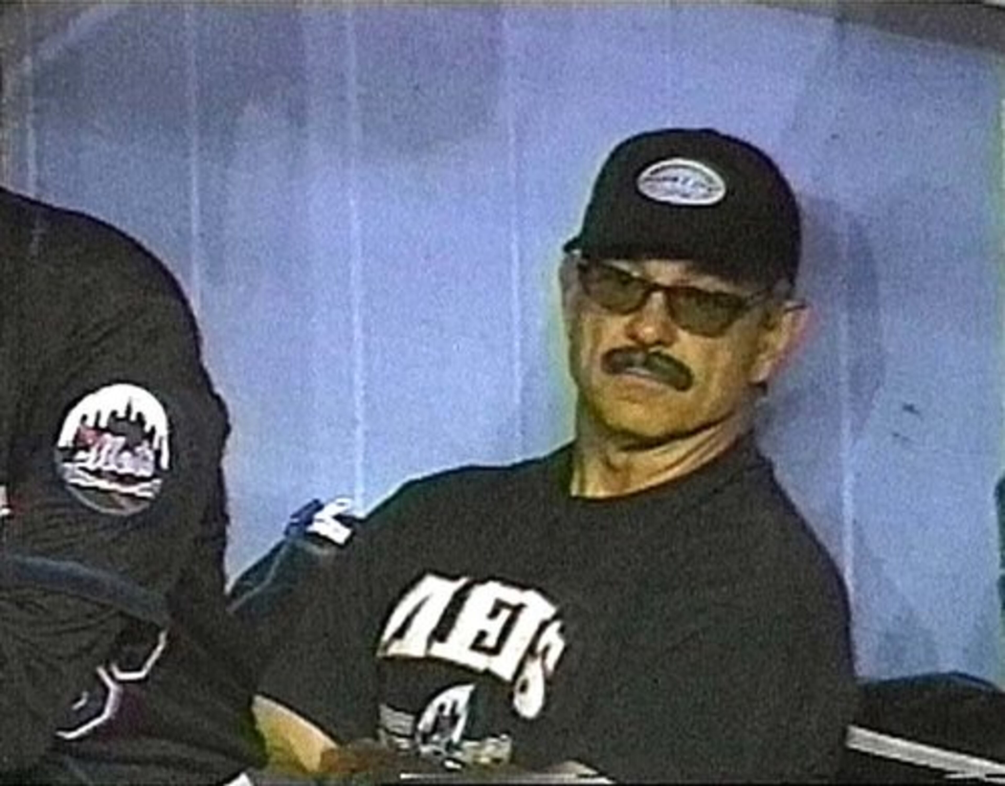 ... while ex-Mets manager Bobby Valentine's 1999 mock-stache and glasses "dugout disguise" didn't impress the ump who'd tossed him from the game earlier.