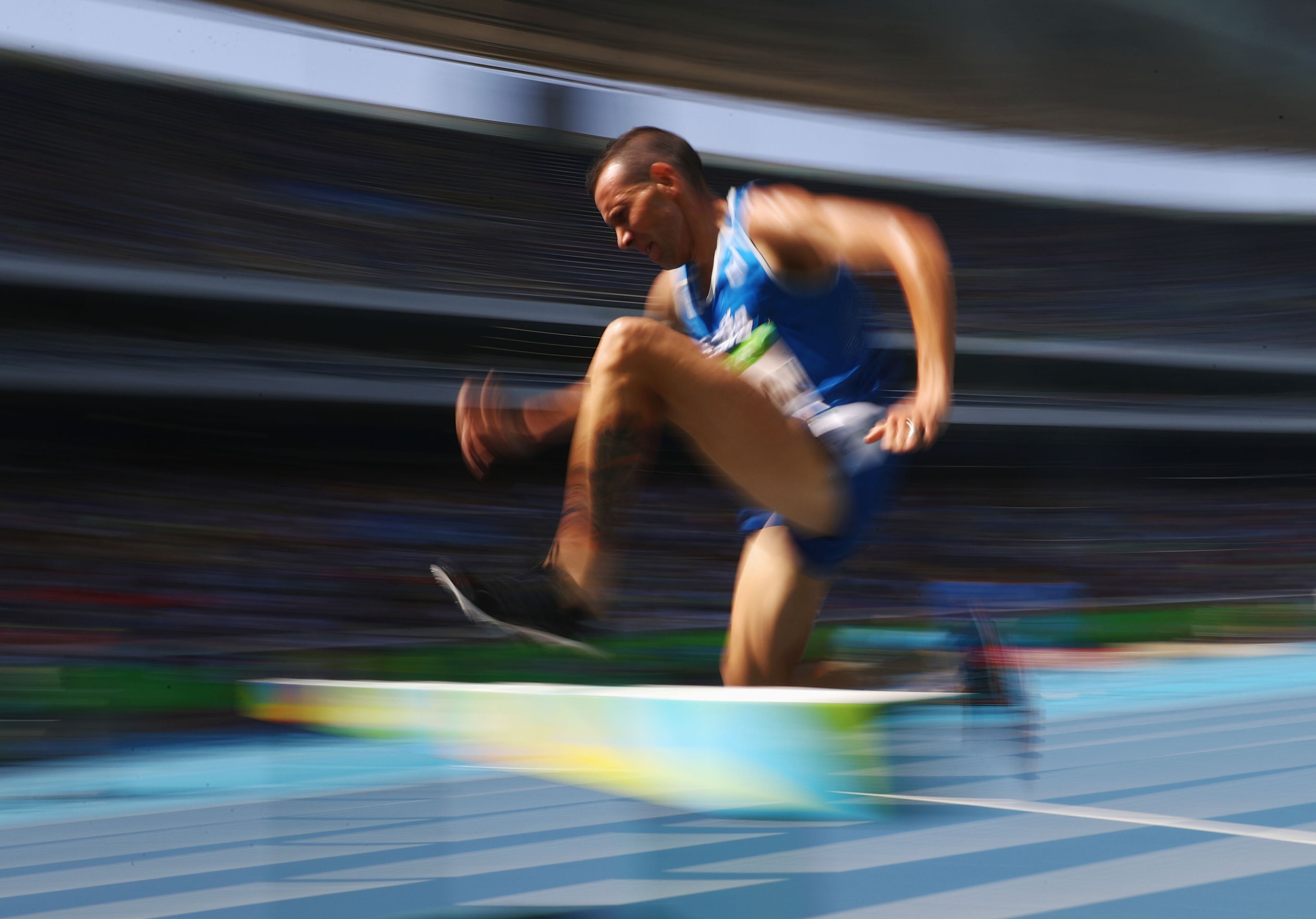 Yuri Floriani of Italy competes in the Men's 3000 metres Steeplechase qualification on Day 10 of the Rio 2016 Olympic Games at the Olympic Stadium on August 15, 2016 in Rio de Janeiro, Brazil. (Photo by Alexander Hassenstein/Getty Images)