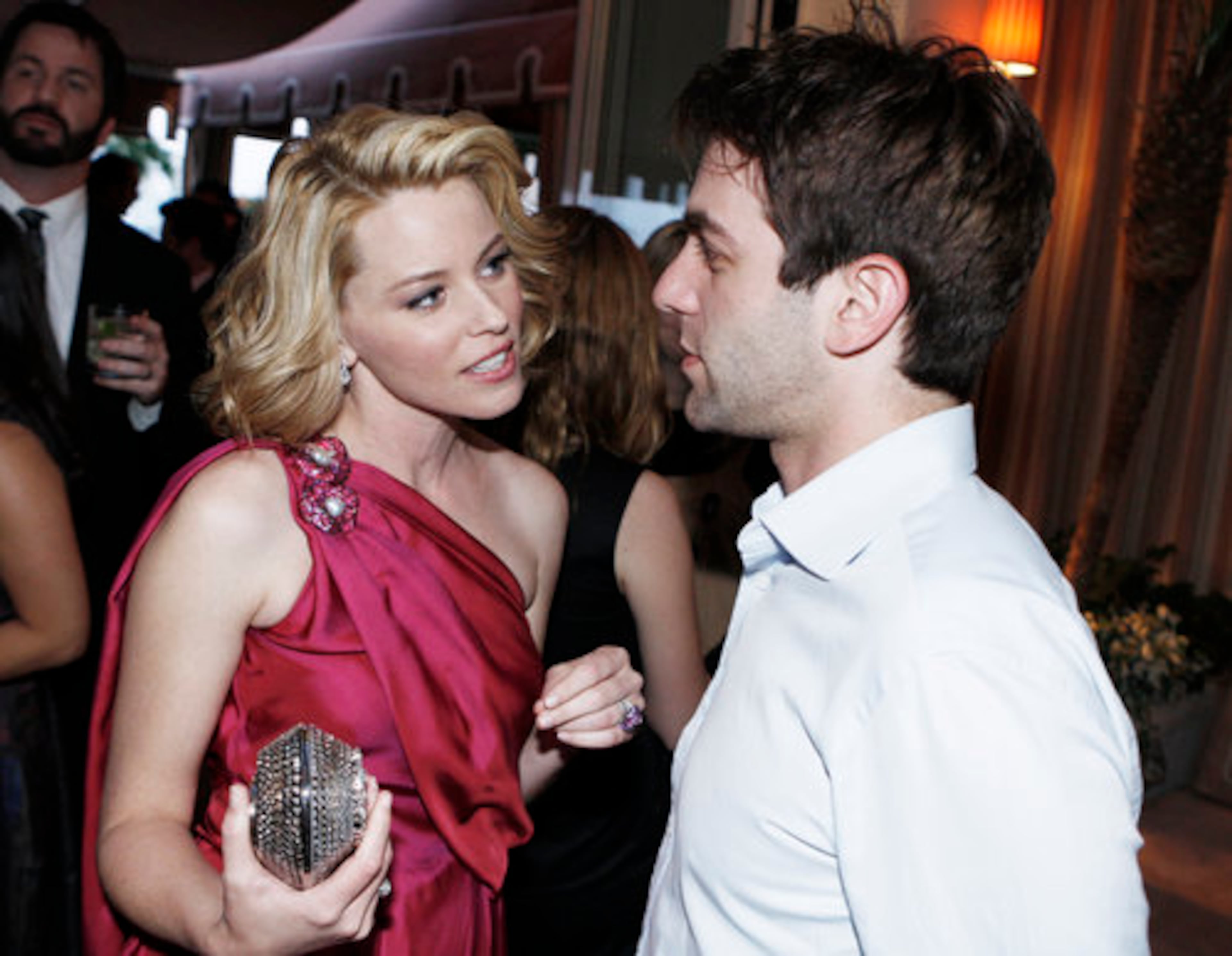 BJ NOVAK (right), also of 'The Office,' gets some face time with the guest of honor.