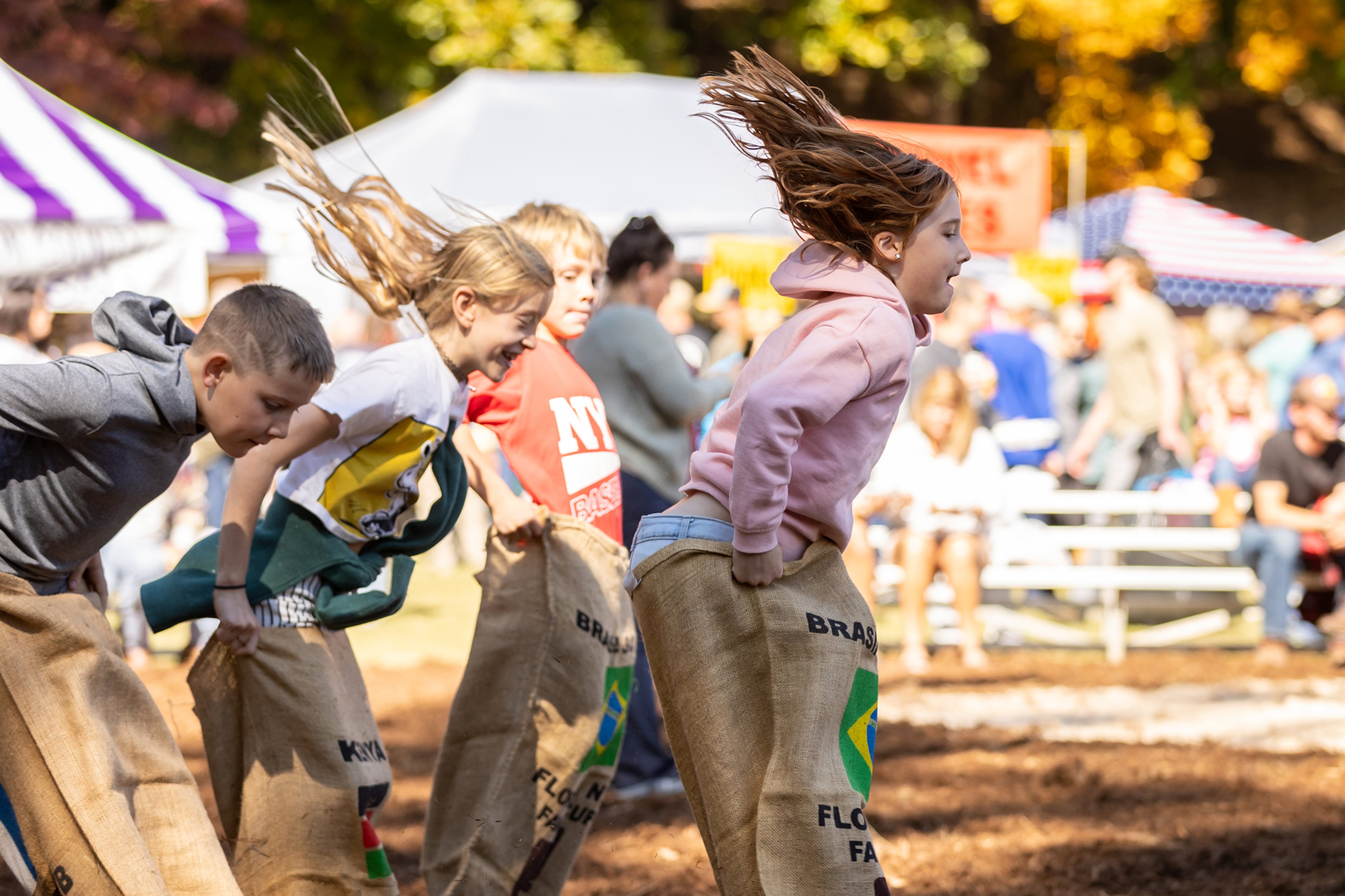 It’s a good old-fashioned sack race at the Blairsville Sorghum Festival.
Photo: Courtesy of the Blairsville Chamber of Commerce / Alysia Hargus