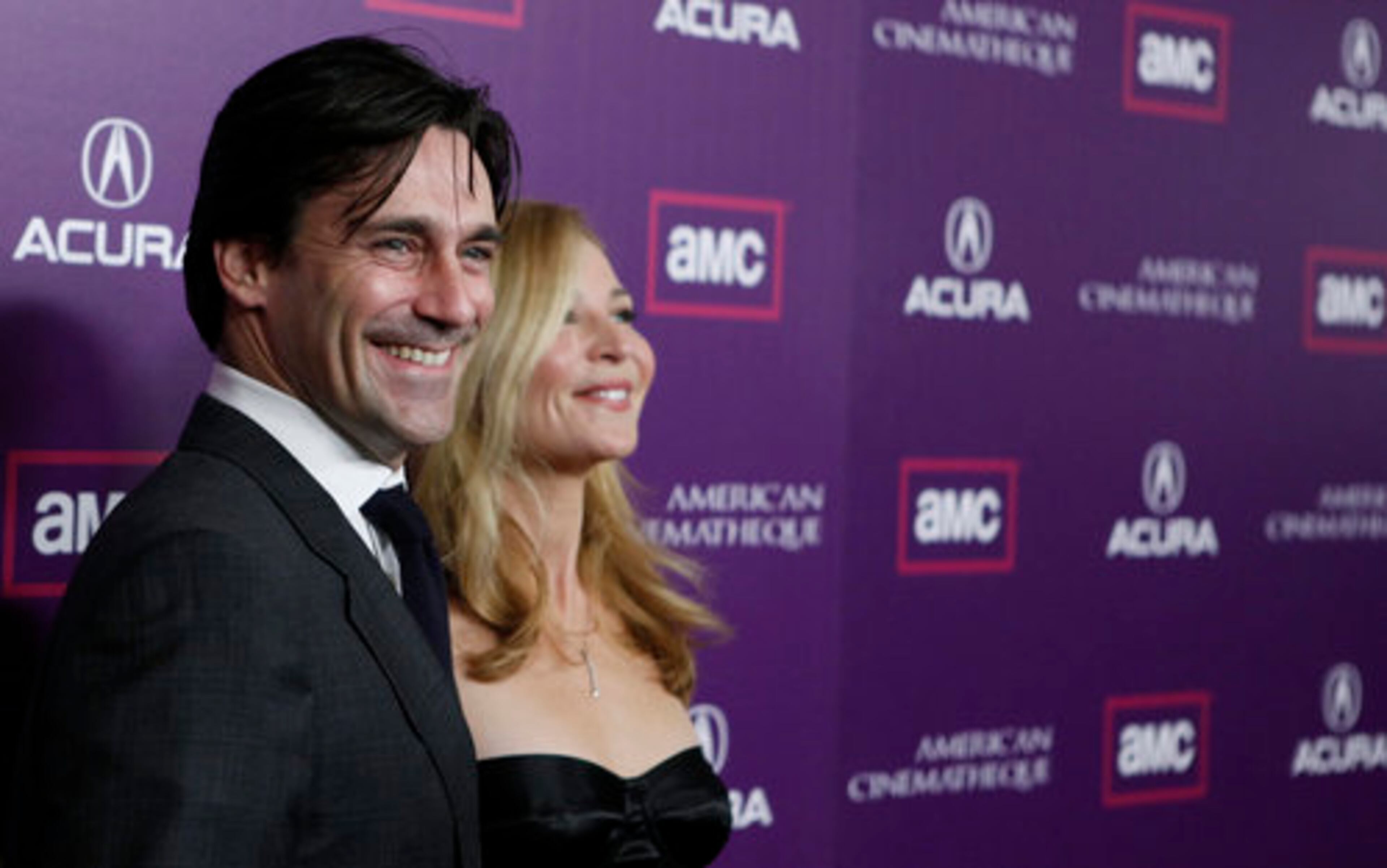Jon Hamm of "Mad Men" and his wife, Jennifer Westfeldt, arrive. Past recipients of the award include Julia Roberts, George Clooney and Al Pacino.