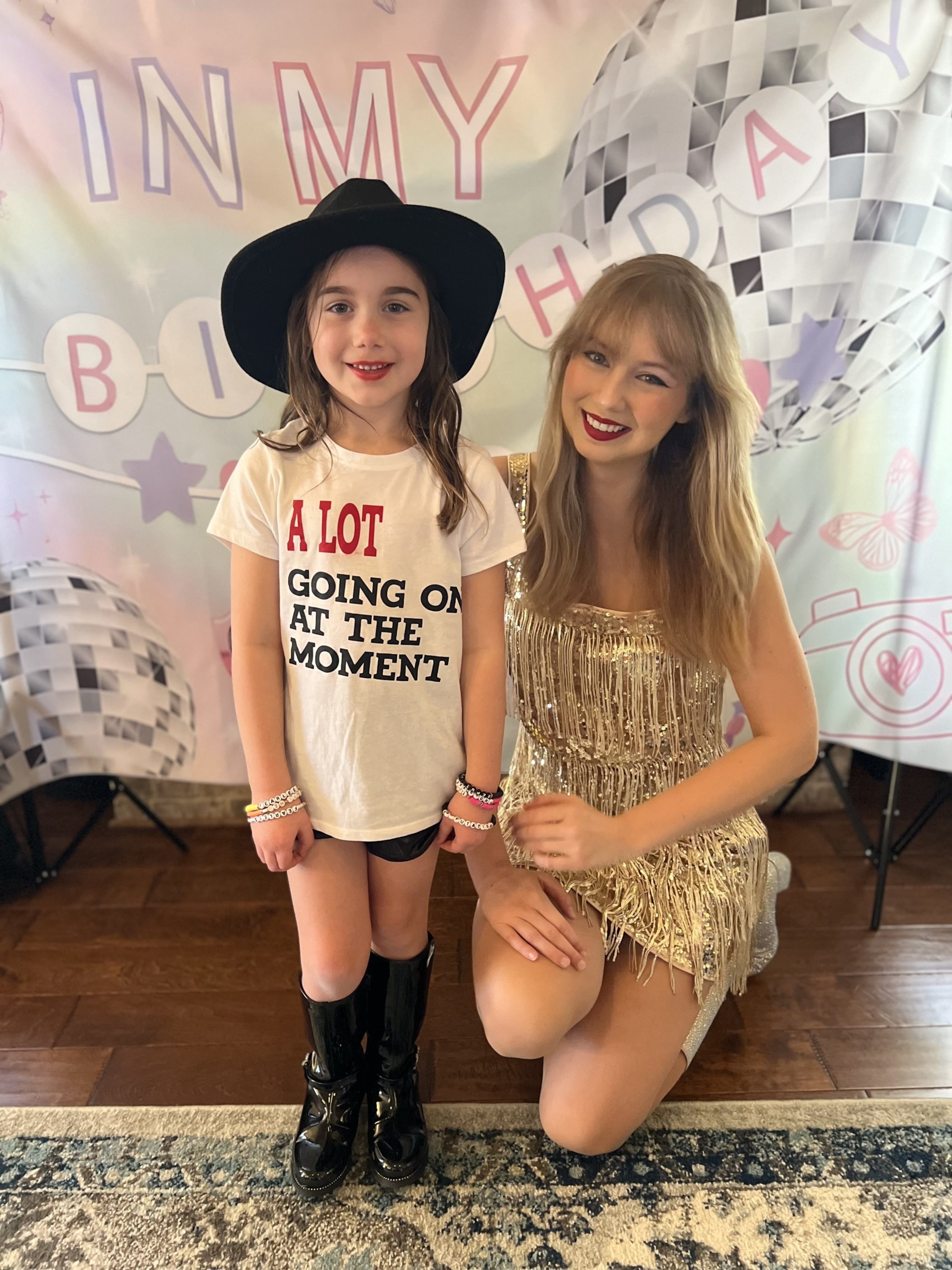 Katie Spencer, of Buford, booked Michelle Paget to perform as a Taylor Swift impersonator for her daughter Charlee's 6th birthday party. (Courtesy of Katie Spencer)