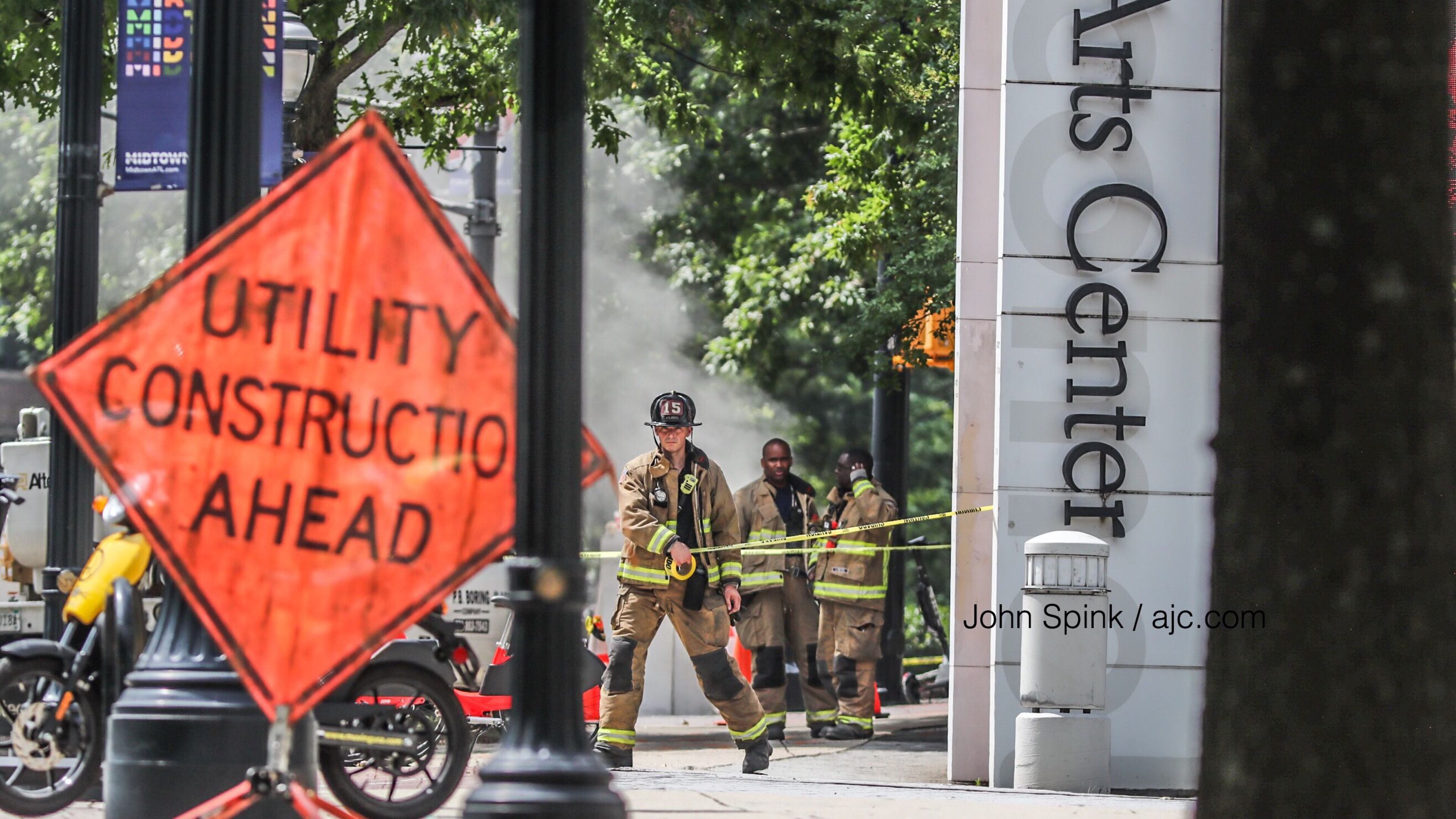 The gas leak was located at the intersection of Peachtree and 15th streets.