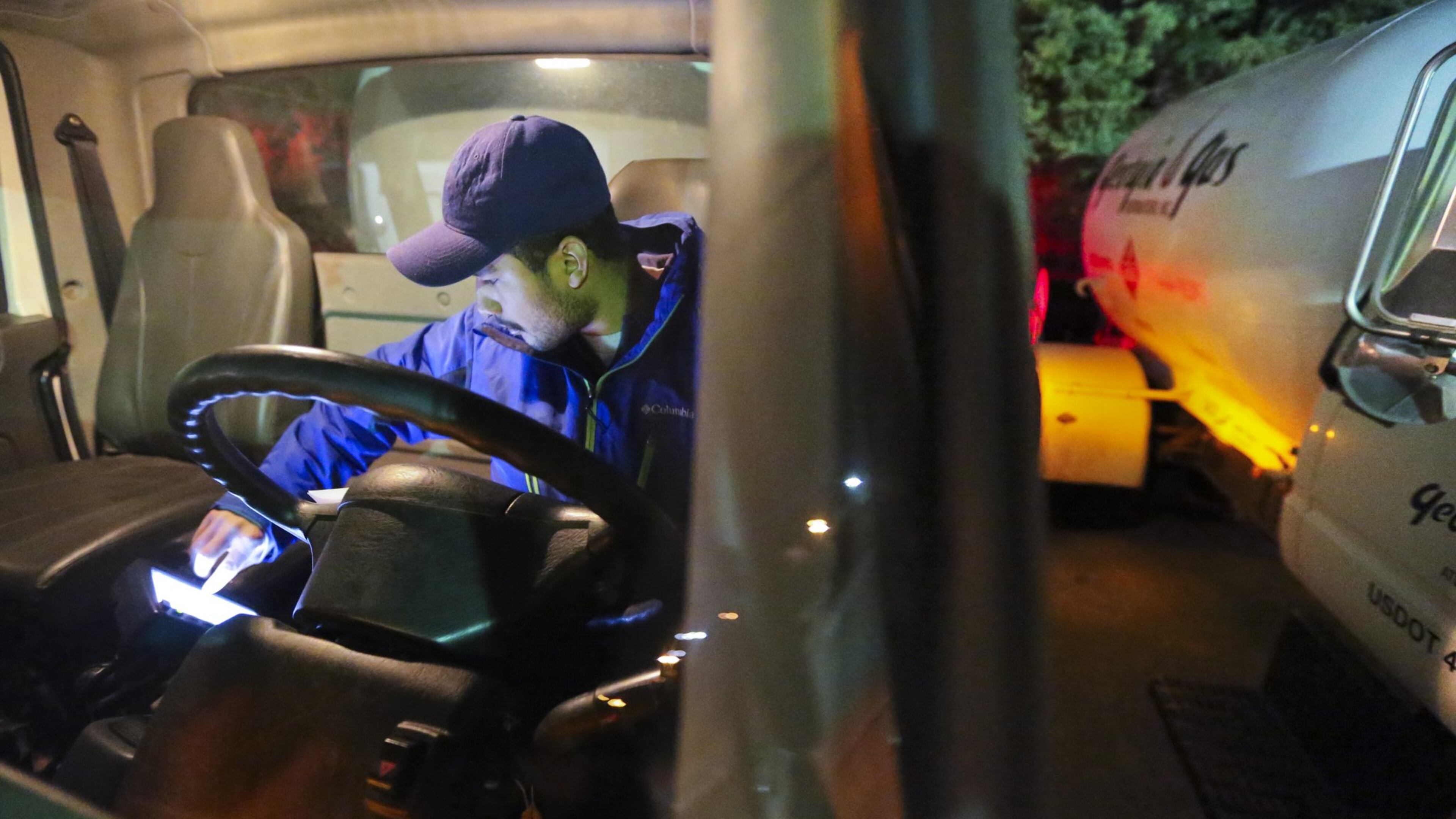 Jose Perez readies his propane truck for the day’s deliveries. Workers and crews prepared for the start of their day at Georgia Gas Distributors, 1475 Old Chattahoochee Ave on Monday, Jan. 27, 2014. A shortage of propane gas now has distributors shipping trucks with gas from Texas and rationing to some of their customers.