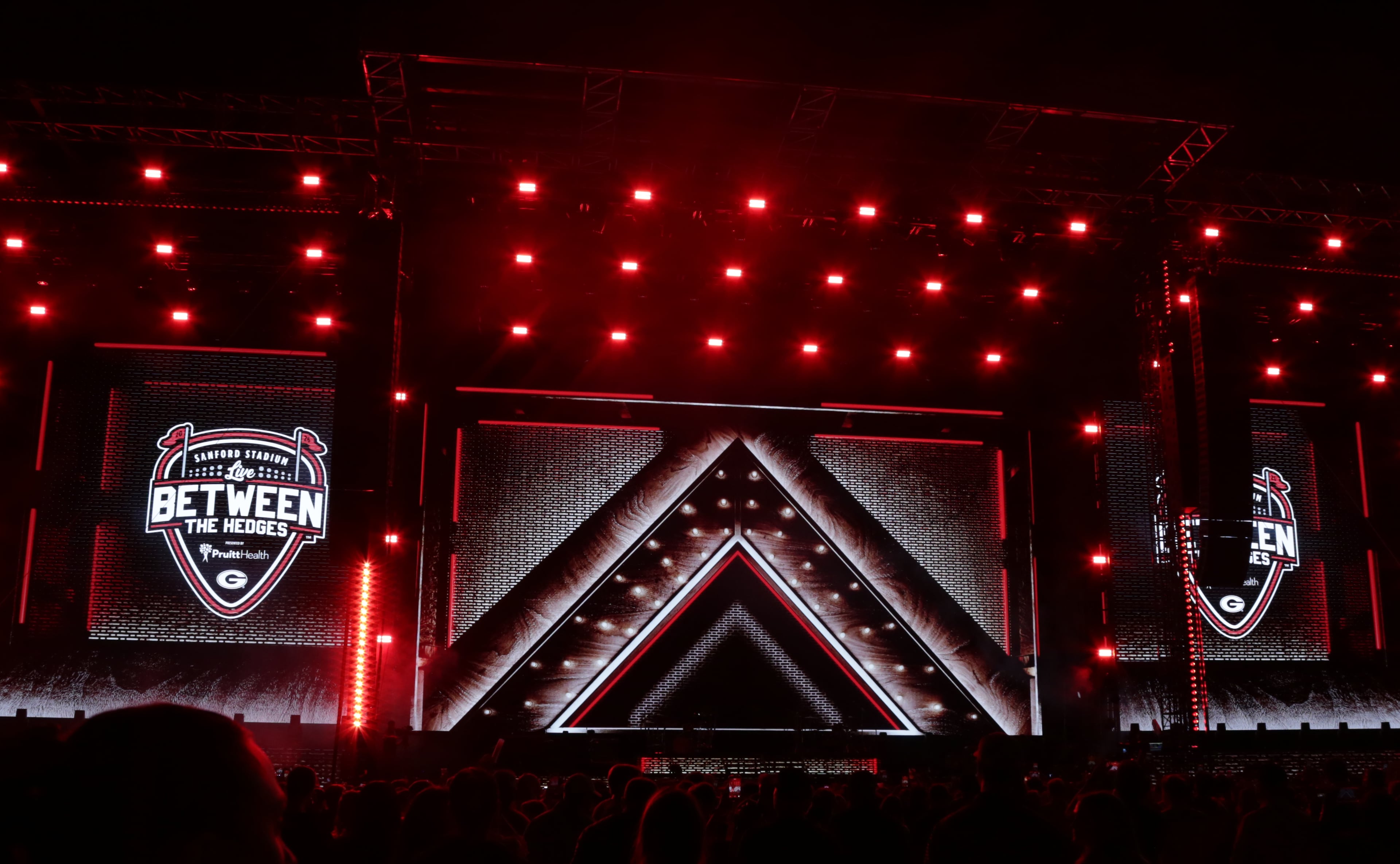 Georgia natives Jason Aldean and Luke Bryan join fellow award-winning artists Zach Top and Lauren Alaina for the first "Live Between the Hedges Concert Presented by PruittHealth" at Sanford Stadium, home of the University of Georgia football team, Saturday, April 25, 2026. (Akili-Casundria Ramsess/EyeAkili Media)