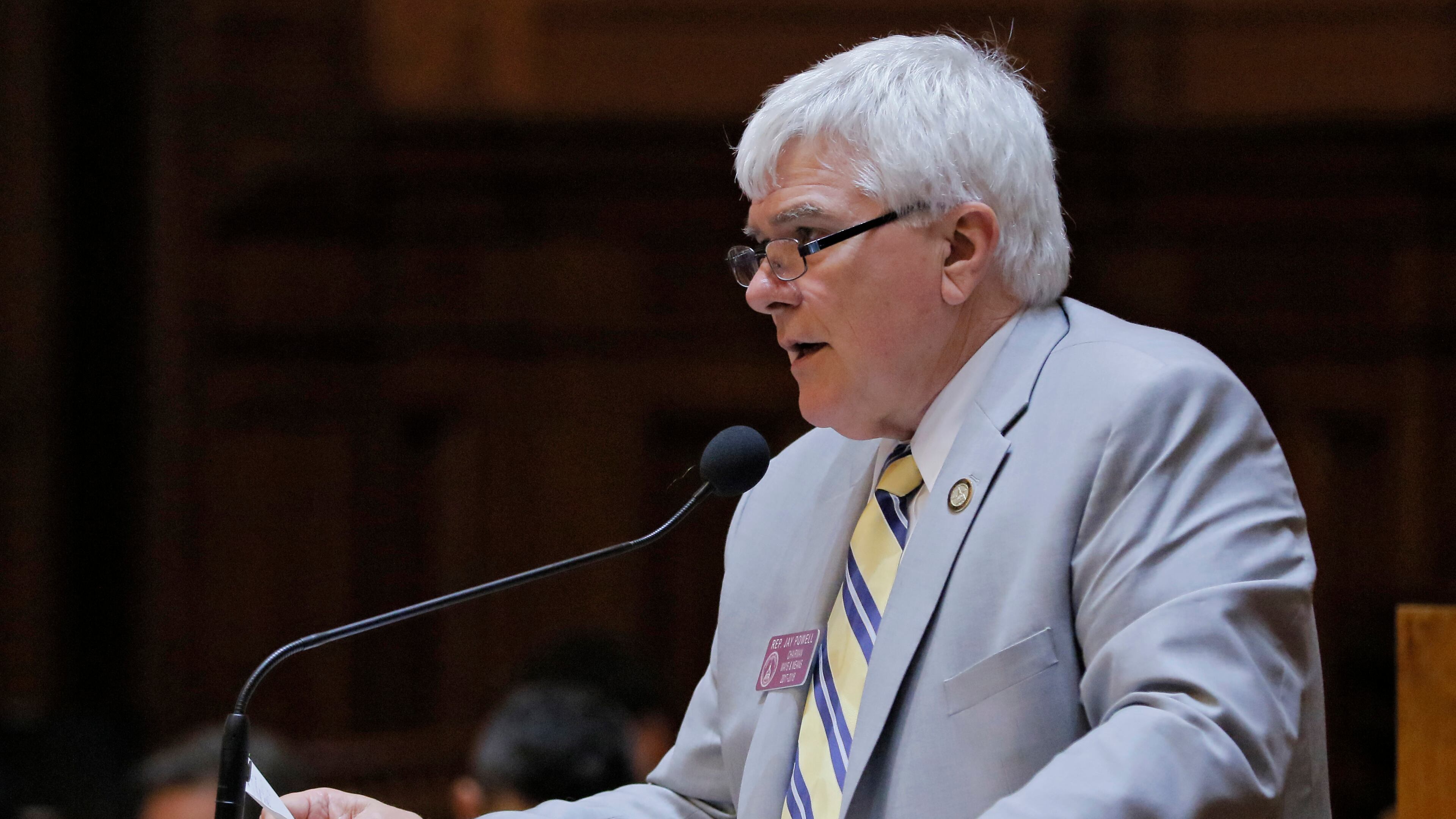 House Ways & Means Chairman, Jay Powell, R - Camilla, is pushing House Bill 329, which would cut the top state income tax rate. A modified version of the bill is up in the Senate Tuesday. BOB ANDRES /BANDRES@AJC.COM