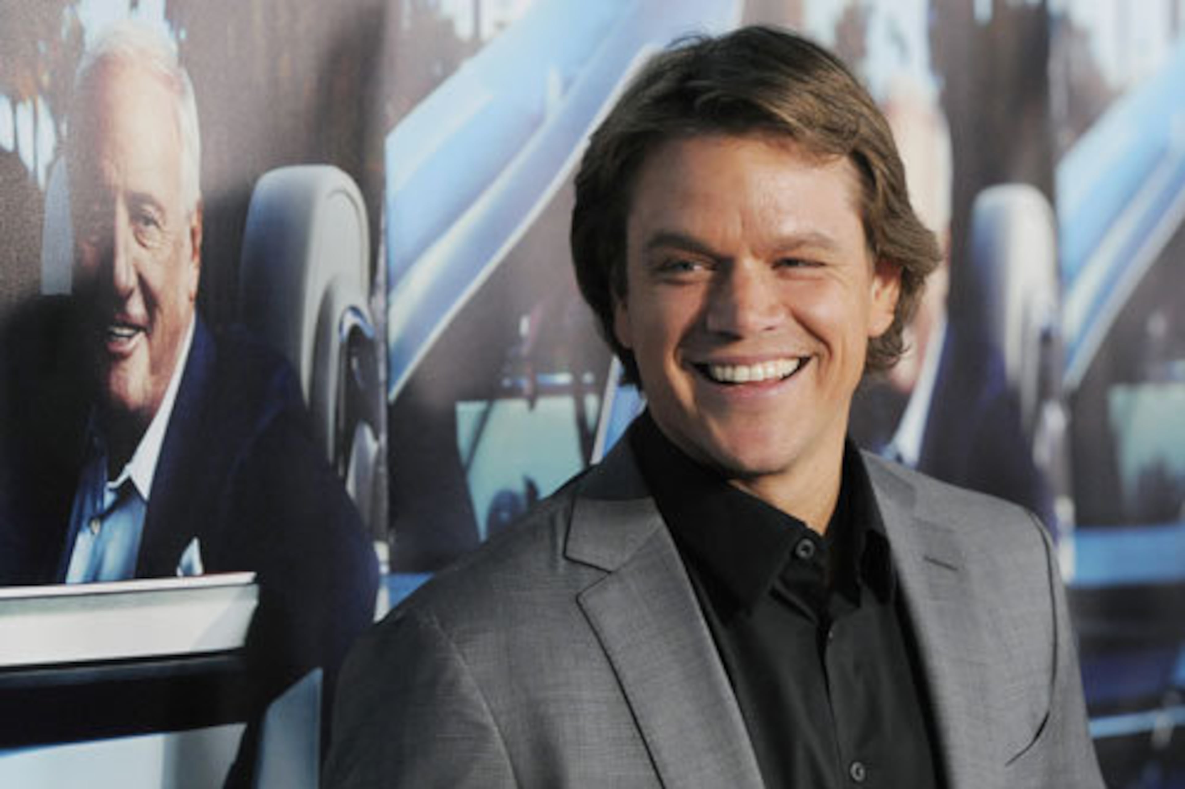 Actor Matt Damon attends the premiere.