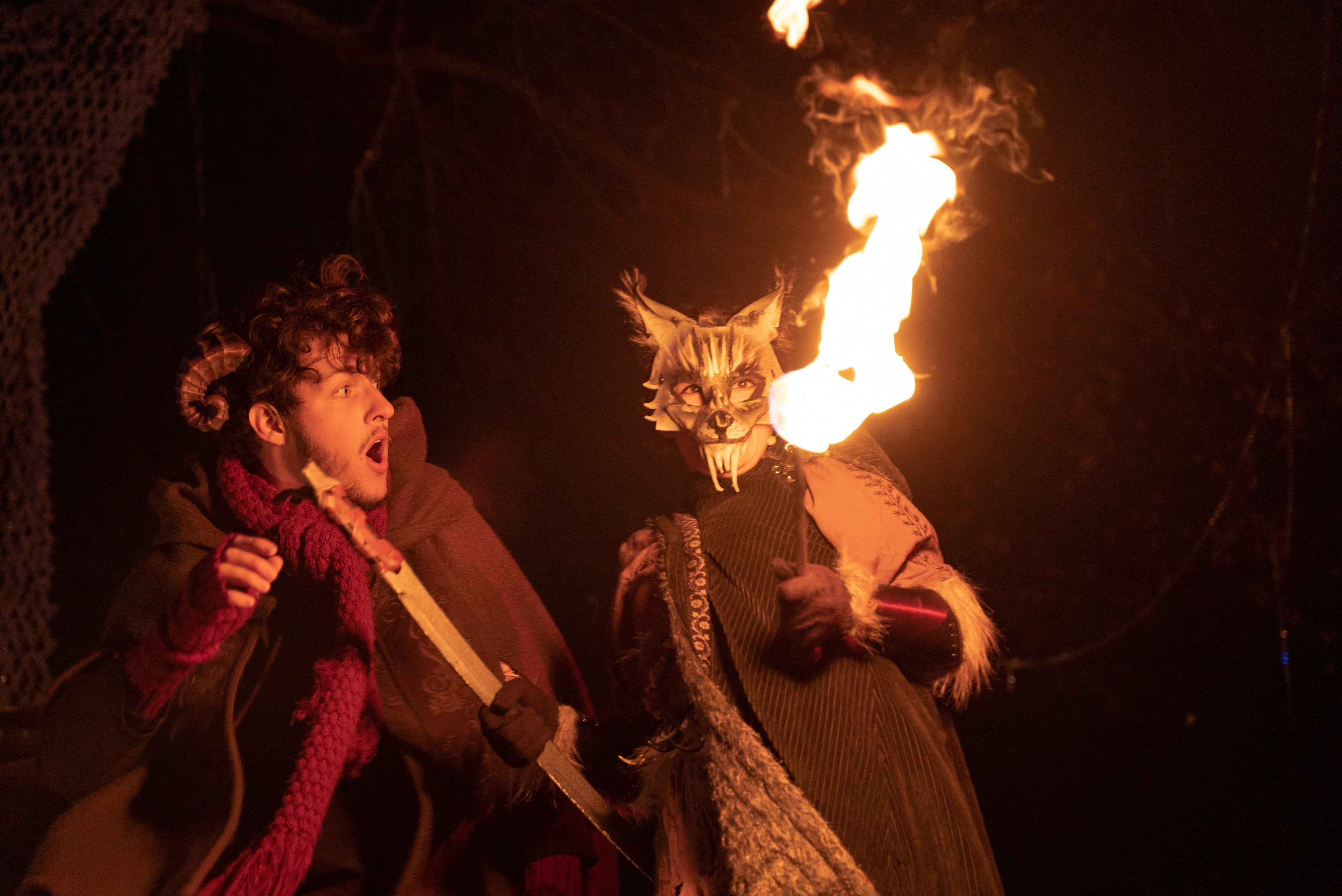Micah Patterson and Megan Odell in Serenbe Playhouse’s “Narnia.” Photo by Lee Garmon