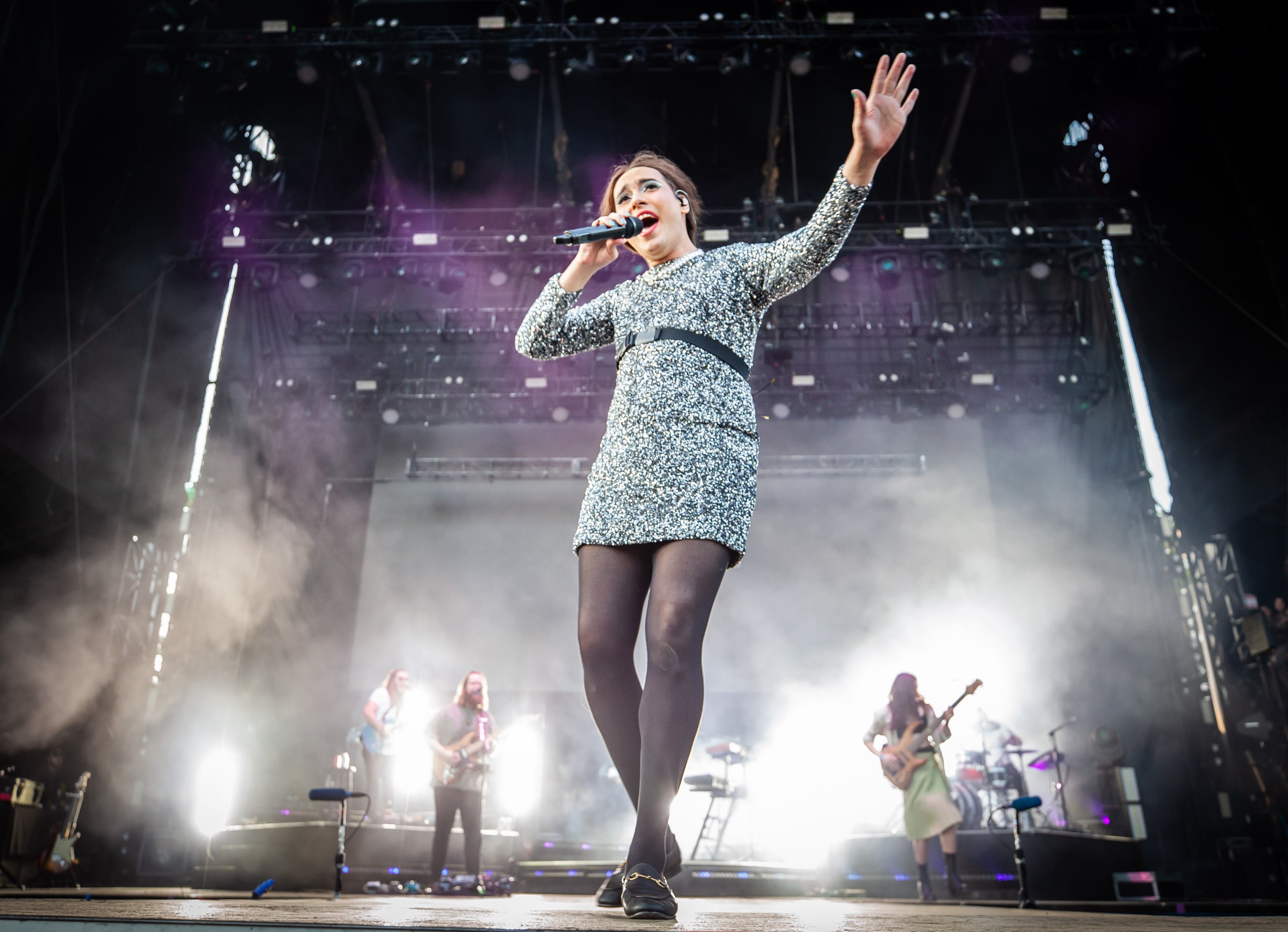 Rainbow Kitten Surprise performs on the first day of this year's Shaky Knees Festival on Friday, April 29, 2022. (Photo by Ryan Fleisher for The Atlanta Journal-Constitution)
