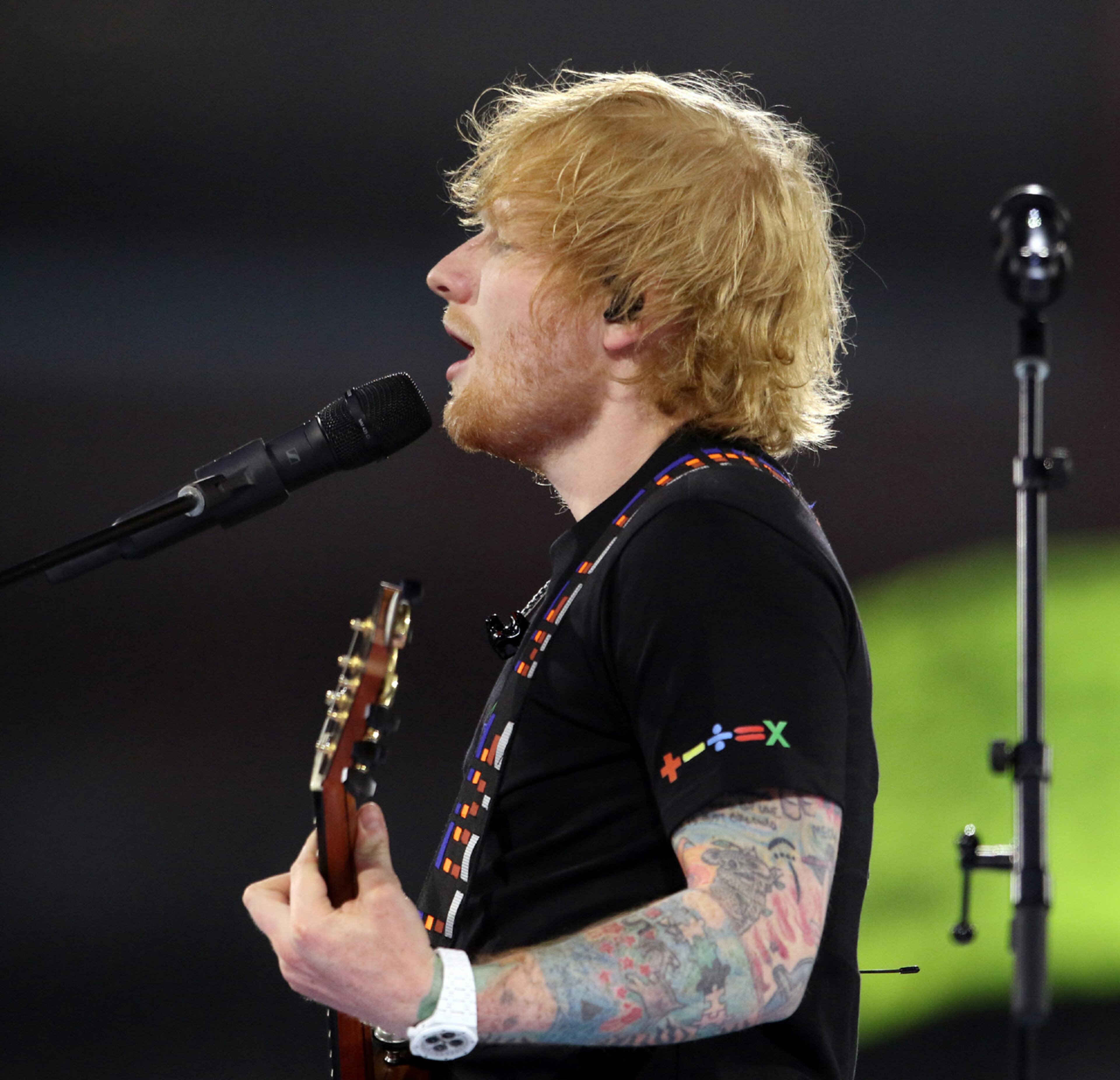 Ed Sheeran rocked a sold-out Mercedes Benz Stadium on Saturday, May 27, 2023 on his +=÷x tour. Georgia native Khalid and British singer Dylan opened the show.
Robb Cohen for The Atlanta Journal-Constitution