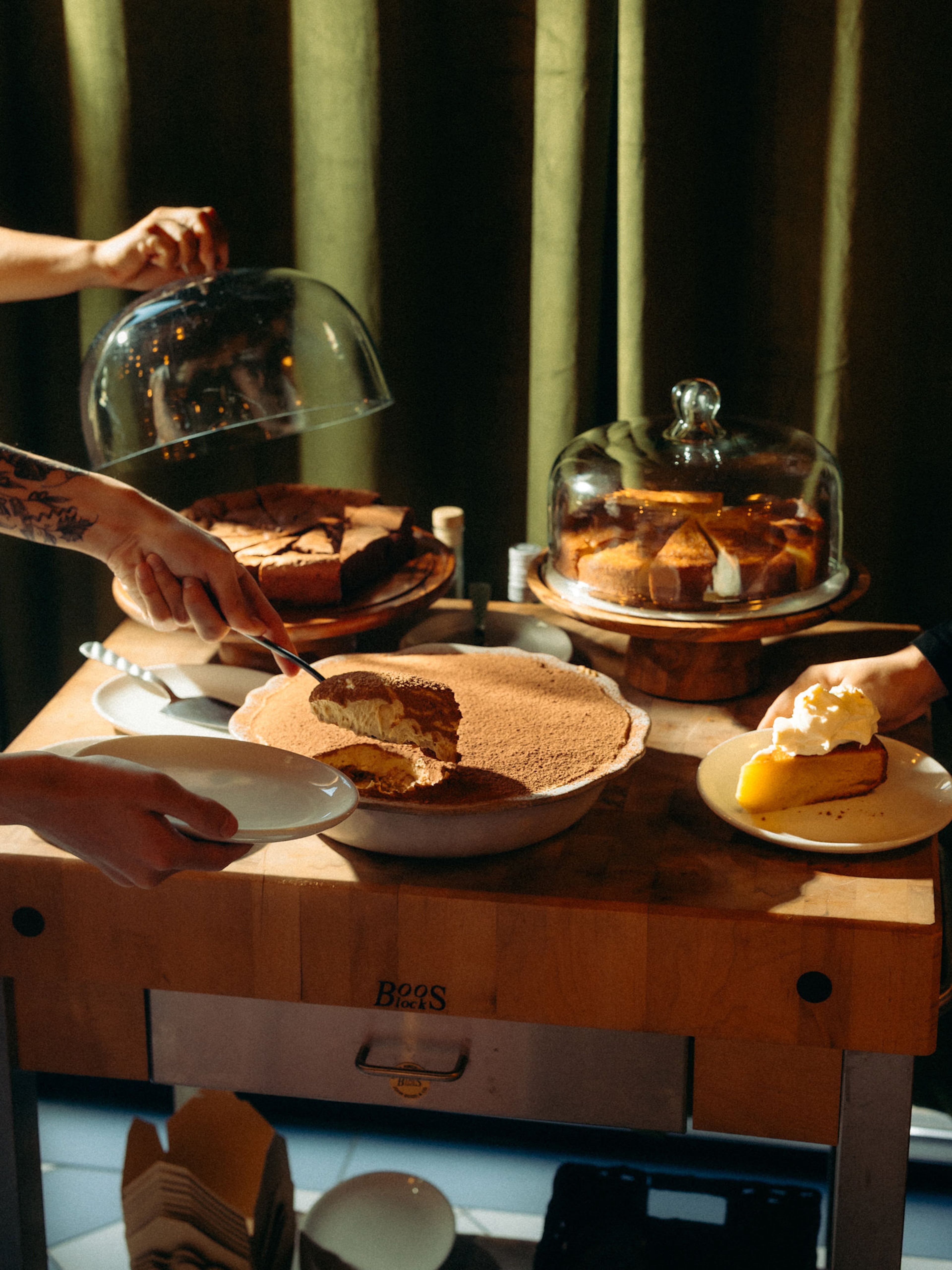 The dessert cart at Rosso serves tables inside the dining room. (Courtesy of Rosso)