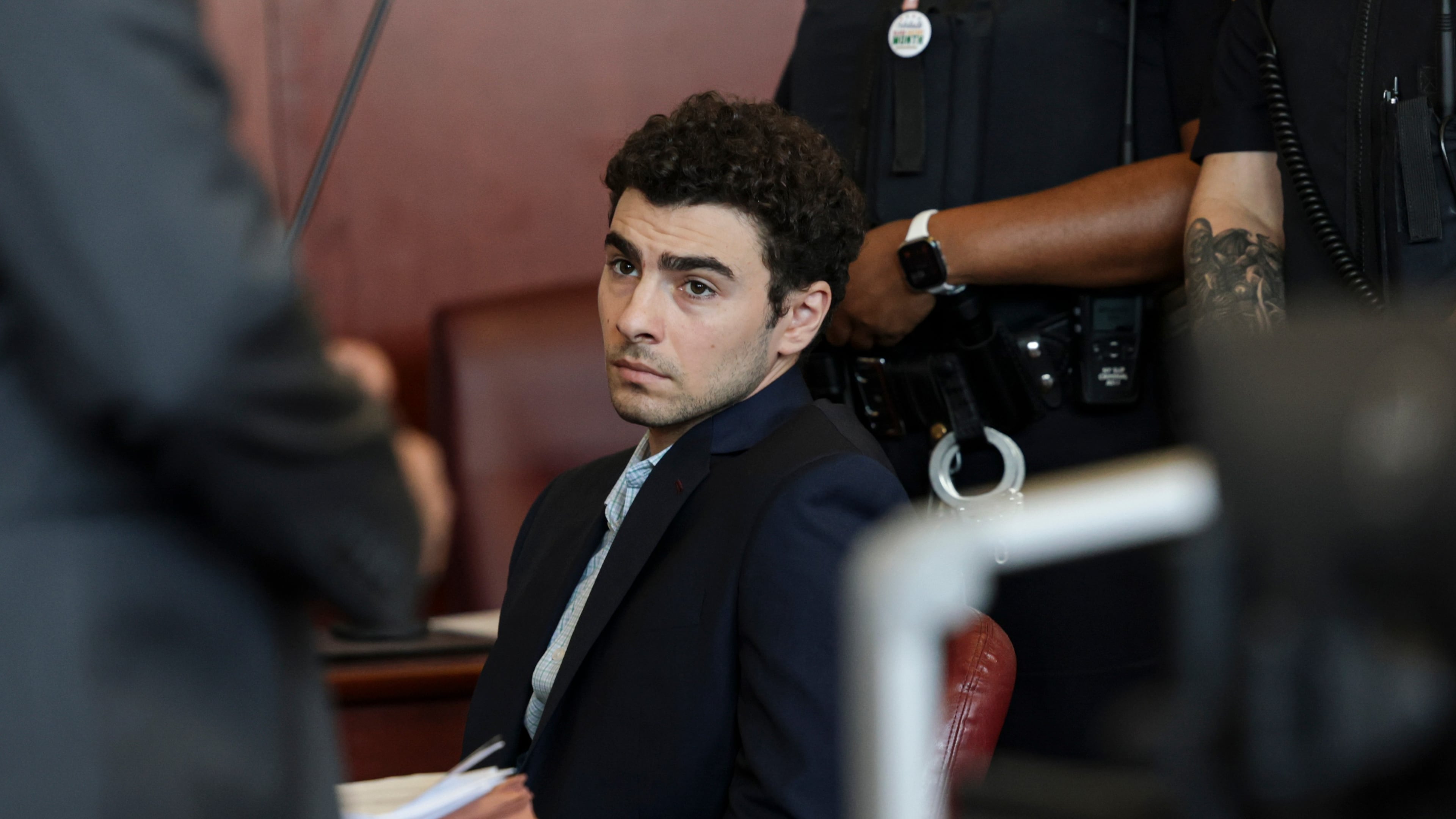 Luigi Mangione appears at a hearing in Manhattan Criminal Court in New York, Monday, May 18, 2026. (Jeenah Moon/Pool Photo via AP)
