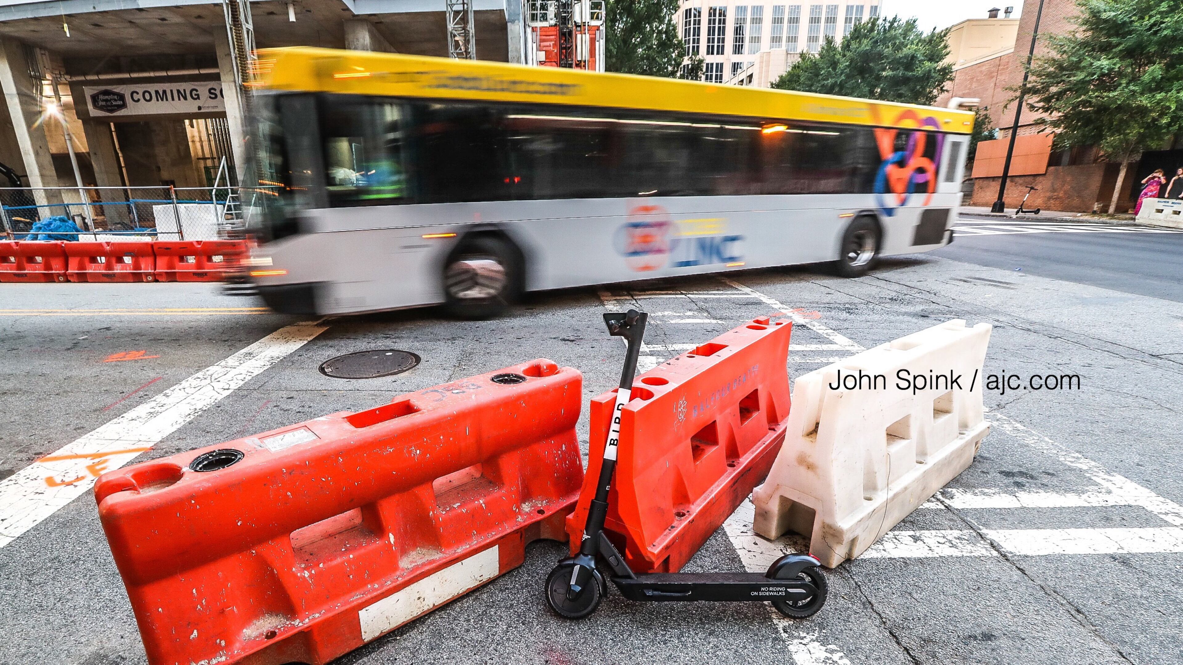 A man died after being hit by a CobbLinc bus, authorities said.